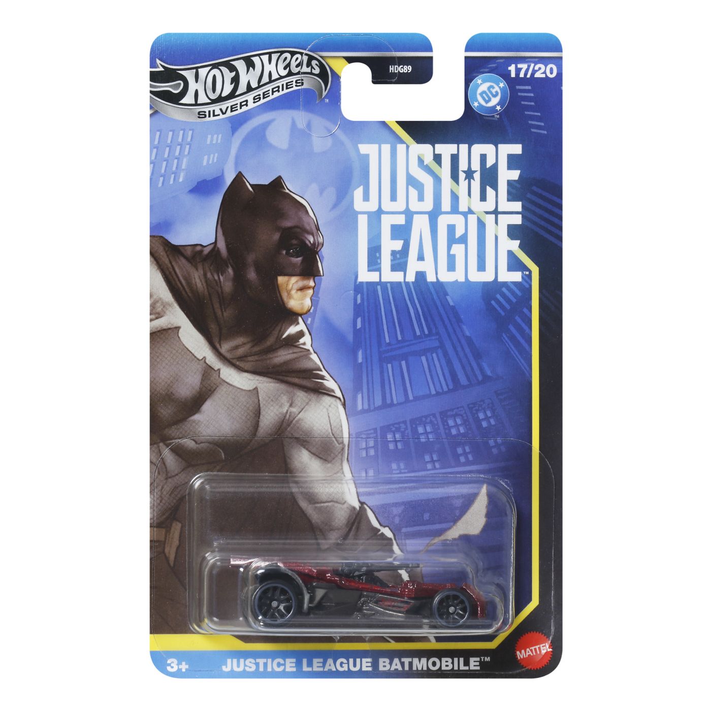 Jucării și jocuri - HOT WHEELS MASINA METALICA TEMATICA BATMAN JUSTICE LEAGUE BATMOBILE SCARA 1 LA 64