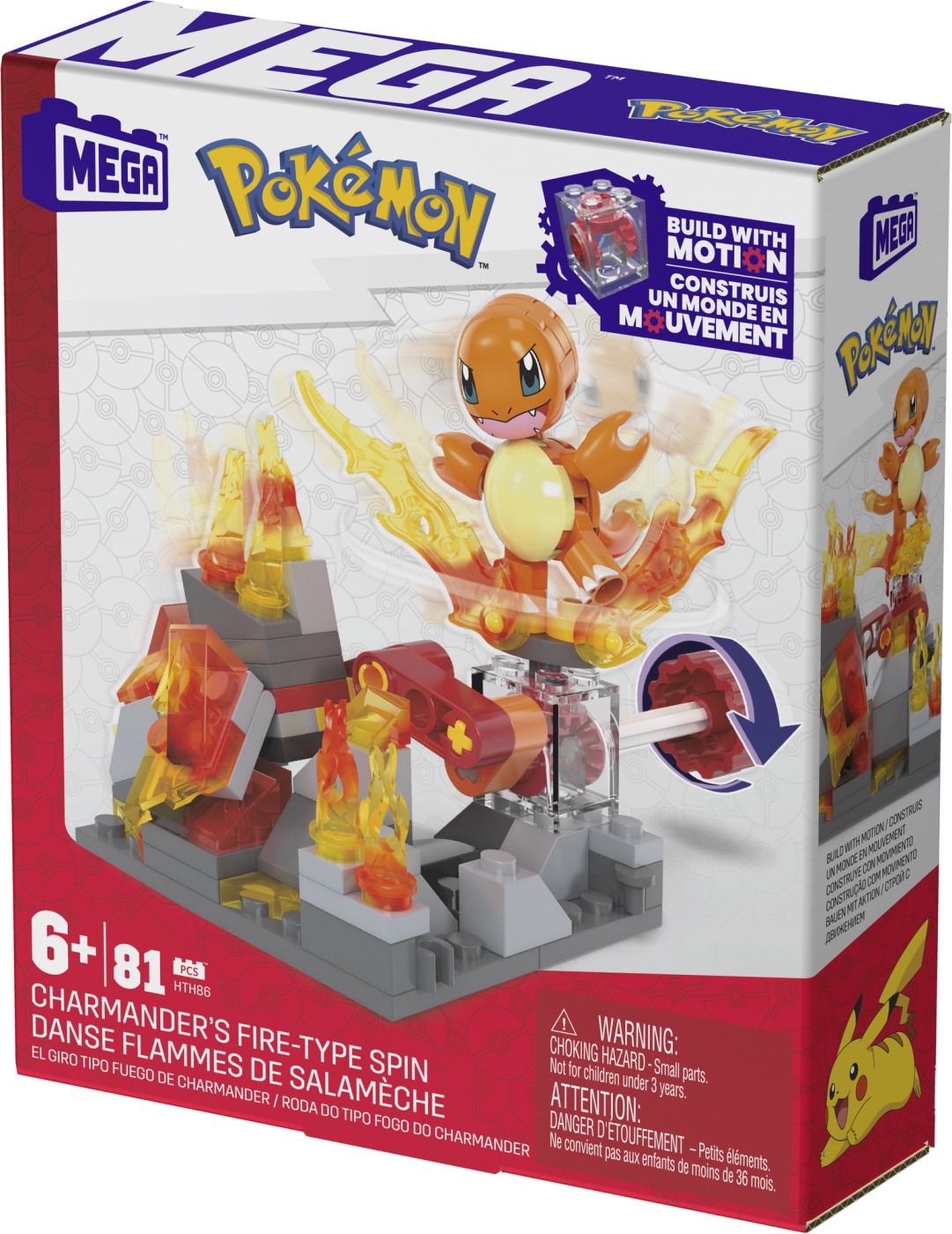 Jucării și jocuri - POKEMON MEGA SET DE CONSTRUCTIE ROATA DE FOC A LUI CHARMANDER