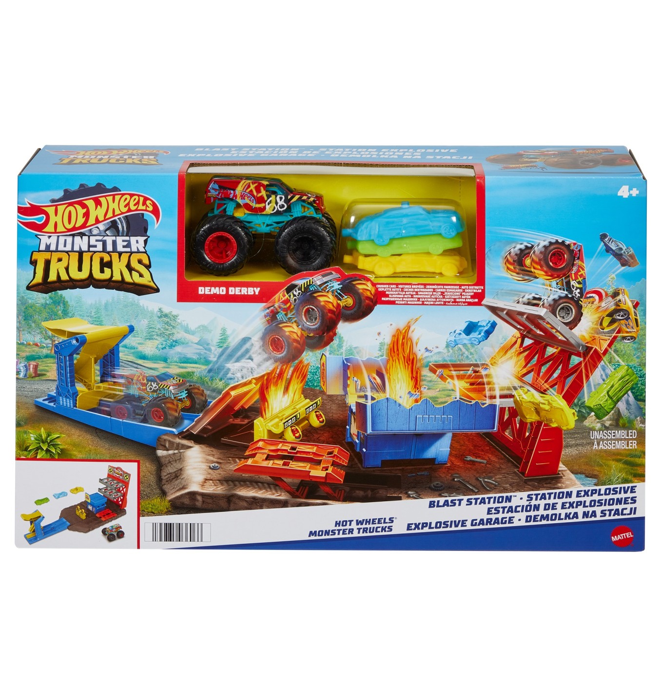 Jucării și jocuri - HOT WHEELS MONSTER TRUCKS SET BLAST STATION