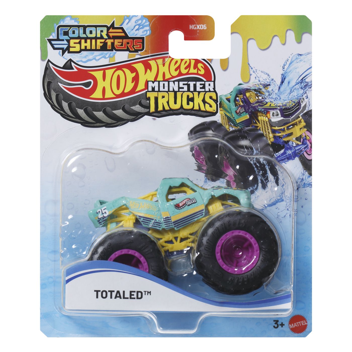 Jucării și jocuri - HOT WHEELS MONSTER TRUCK CAMION TOTALED CU CULORI SCHIMBATOARE SCARA 1 LA 64