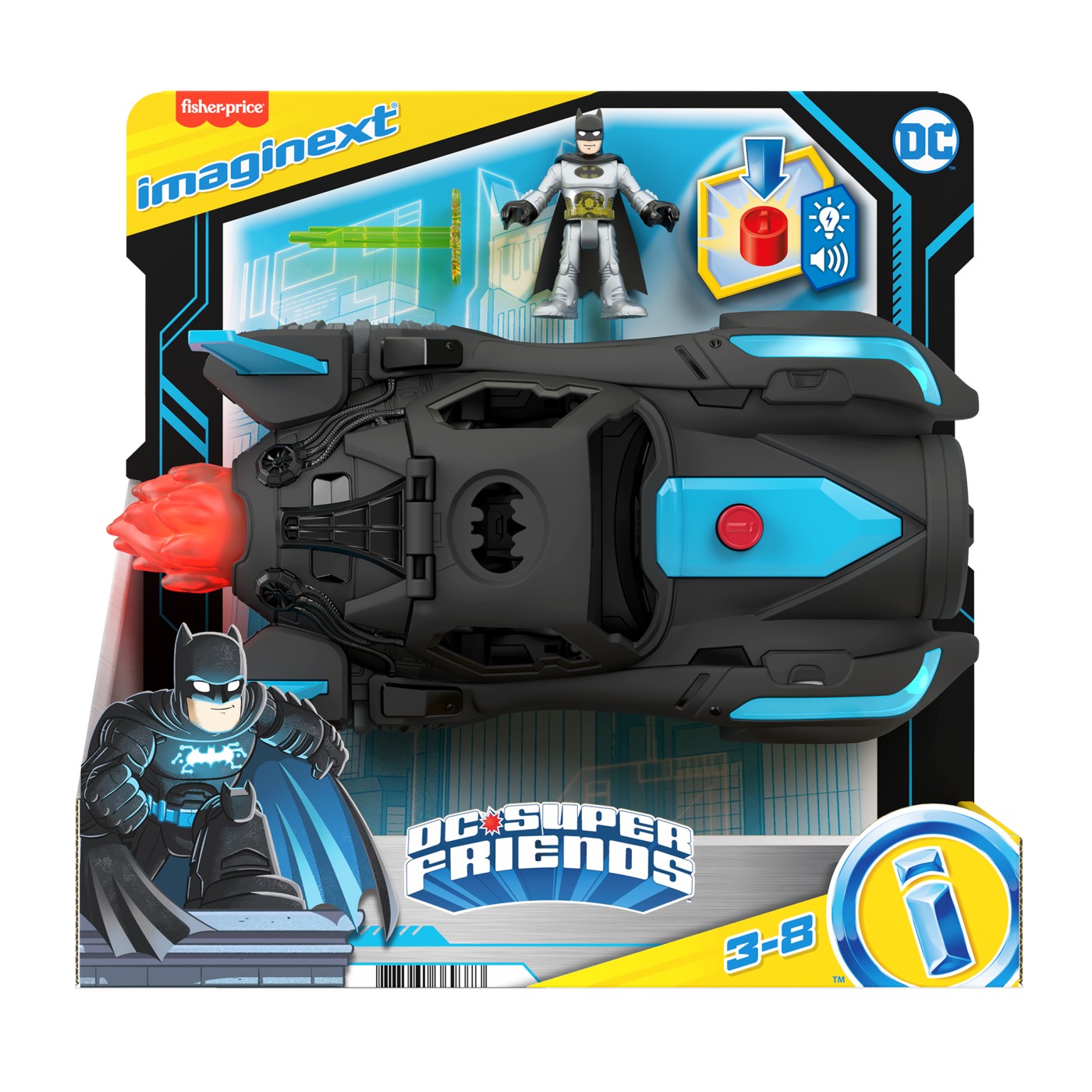 Jucării și jocuri - FISHER PRICE IMAGINEXT DC SUPER FRIENDS VEHICUL BATMOBIL DELUXE