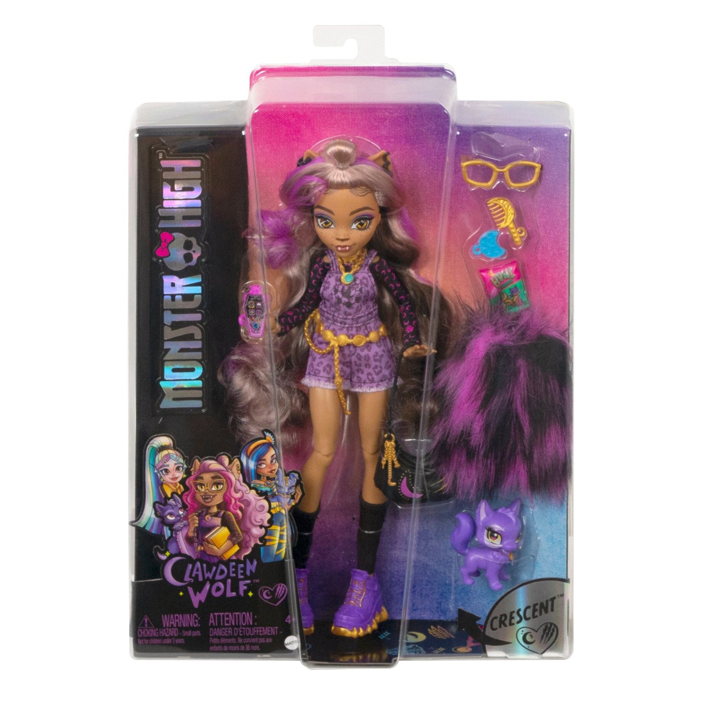 Jucării și jocuri - MONSTER HIGH PAPUSA CLAWDEEN WOLF CU ANIMALUT SI ACCESORII