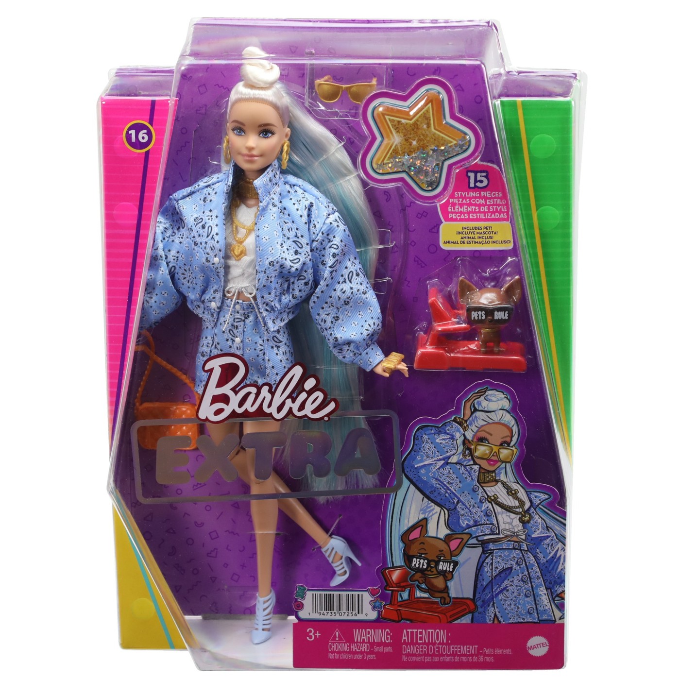 Jucării și jocuri - BARBIE PAPUSA BARBIE EXTRA BARBIE CU BANDANA