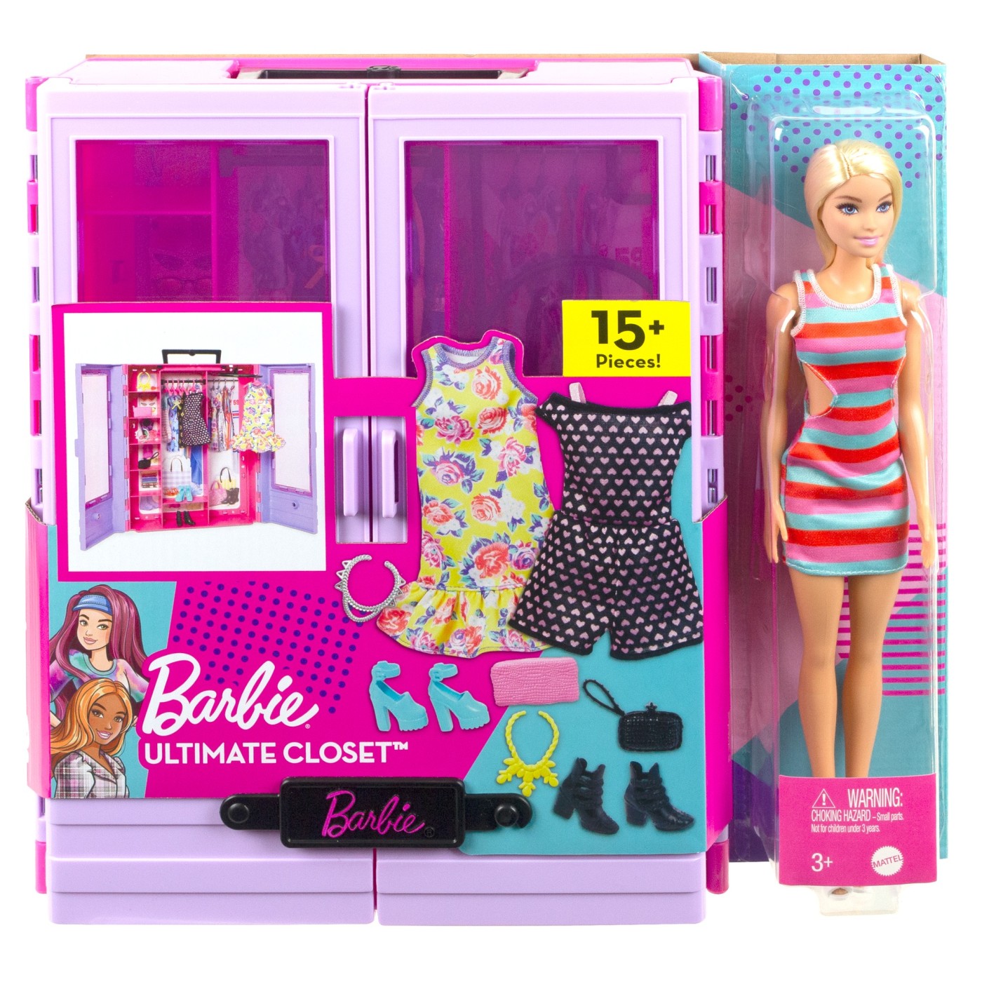 Jucării și jocuri - BARBIE DULAPUL PAPUSII BARBIE CU PAPUSA BARBIE