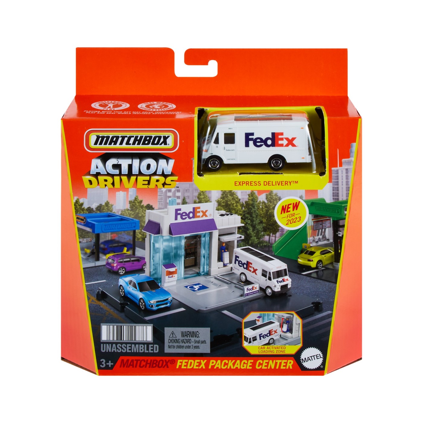 Jucării și jocuri - MATCHBOX SET ACTION DRIVERS CENTRUL DE COLETE FEDEX