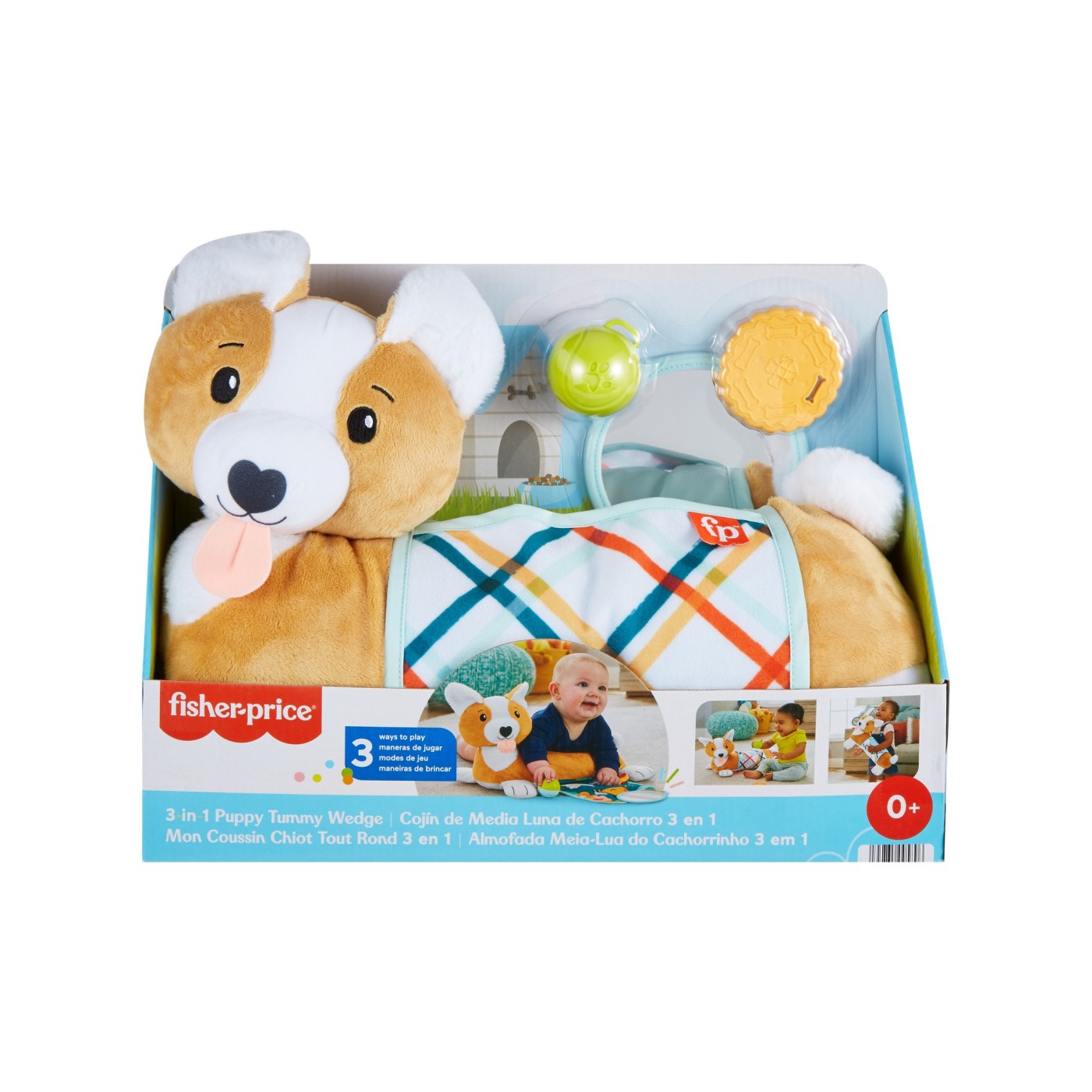 Jucării și jocuri - FISHER PRICE CATELUS 3 IN 1 TUMMY WEDGE
