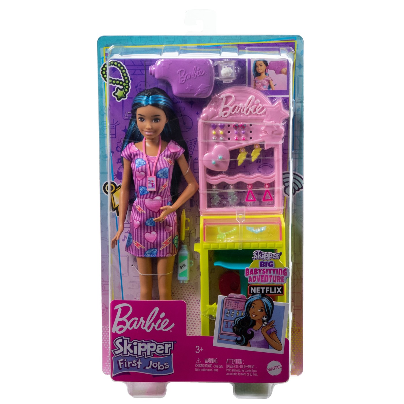 Jucării și jocuri - BARBIE PAPUSA BARBIE SKIPPER FIRST JOBS EAR PIERCER