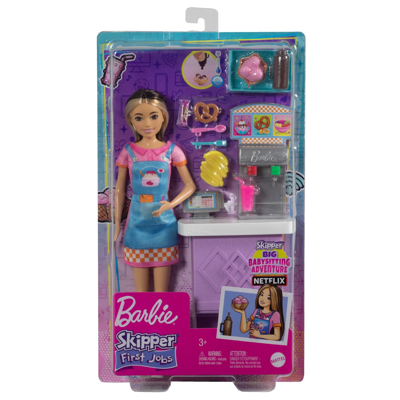 Jucării și jocuri - BARBIE PAPUSA SKIPPER FIRST JOBS SNACK BAR