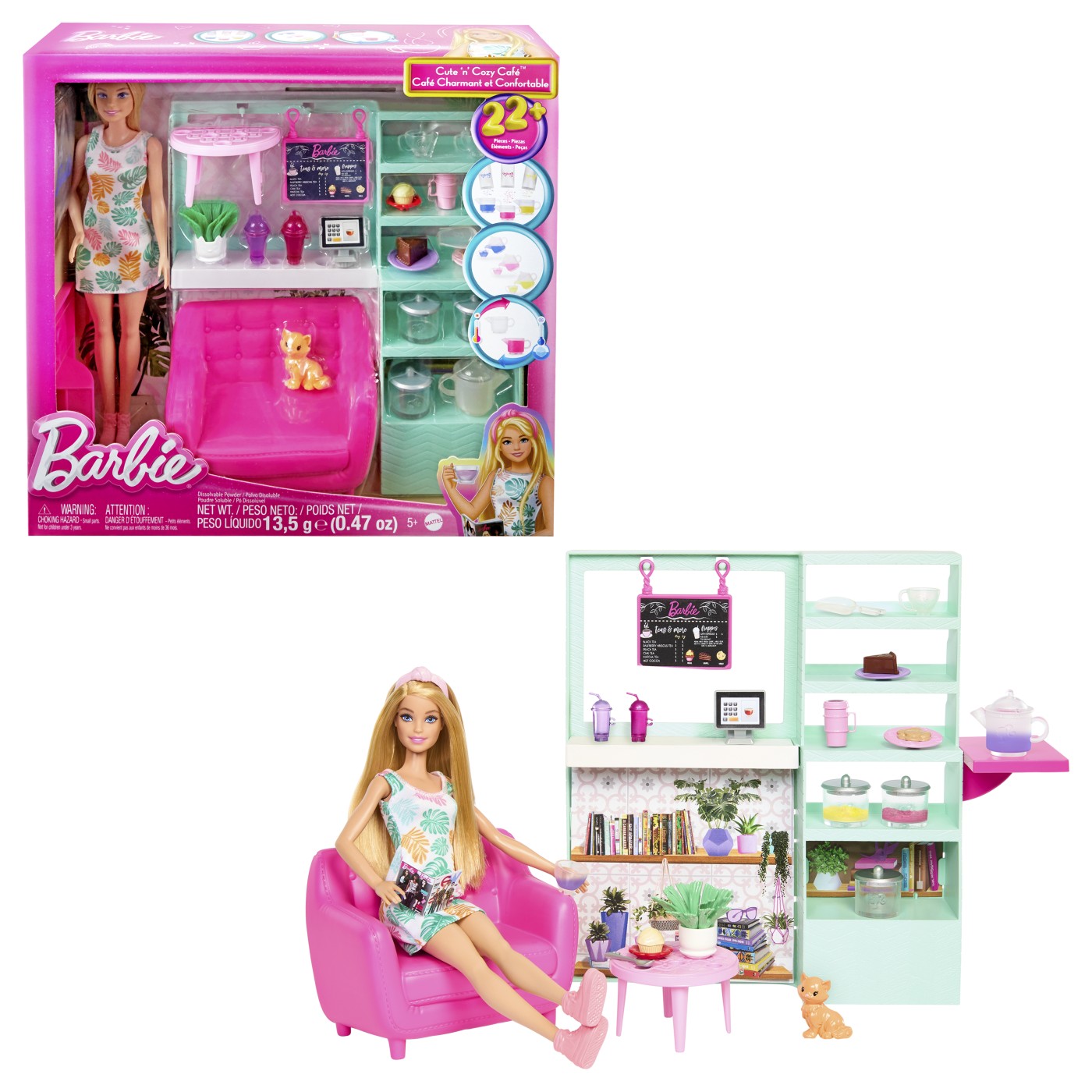 Jucării și jocuri - BARBIE SET PAPUSA BARBIE SI CEAINARIE