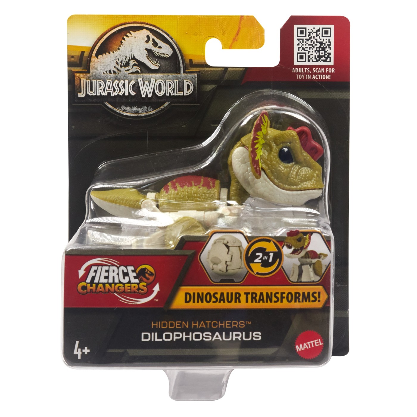 Jucării și jocuri - JURASSIC WORLD FIERCE CHANGERS HIDDEN HATCHERS DINOZAUR TRANSFORMABIL DILOPHOSAURUS
