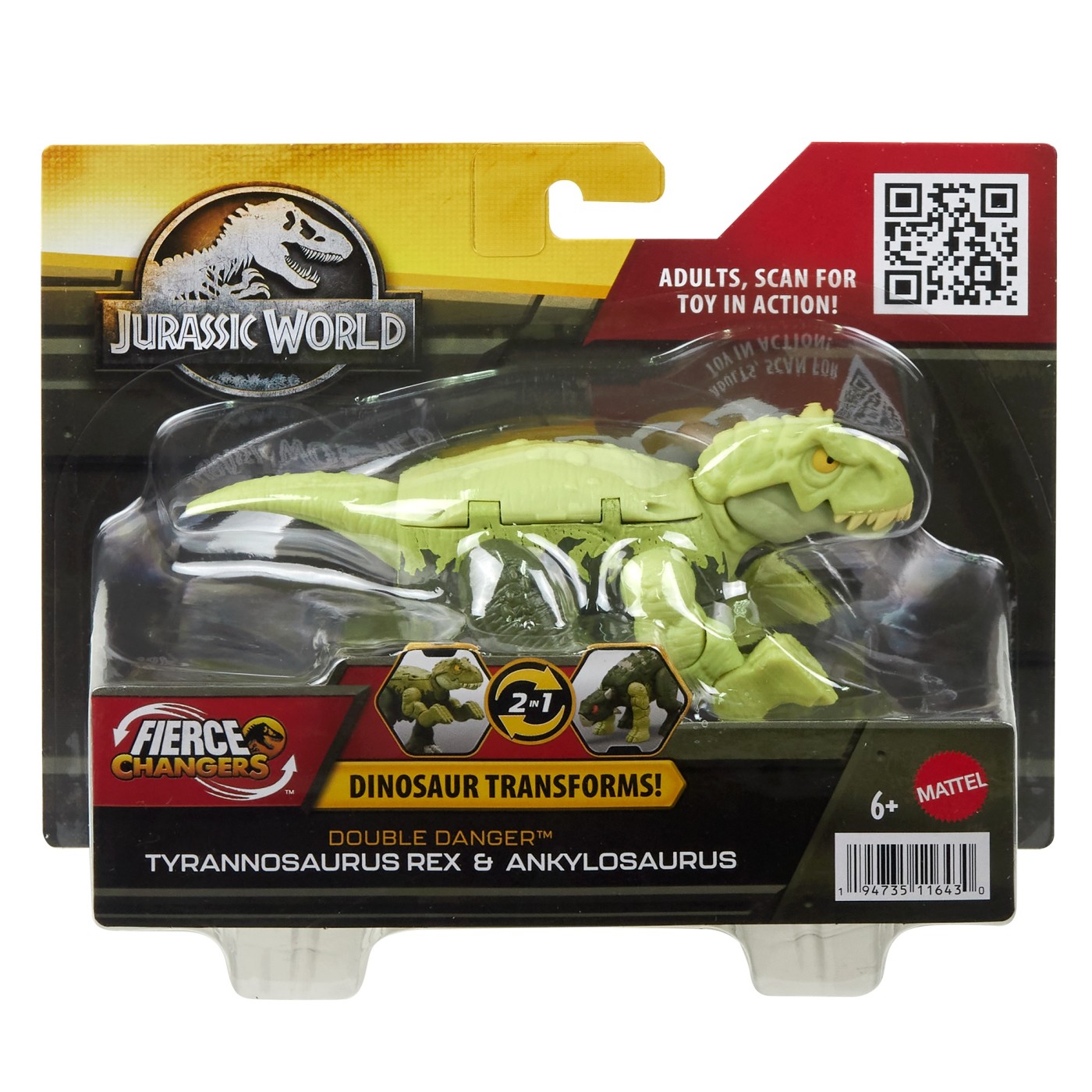 Jucării și jocuri - JURASSIC WORLD FIERCE CHANGERS DOUBLE DANGER DINOZAUR TRANSFORMABIL TYRANNOSAURUS REX SI ANKYLOSAURUS VERDE