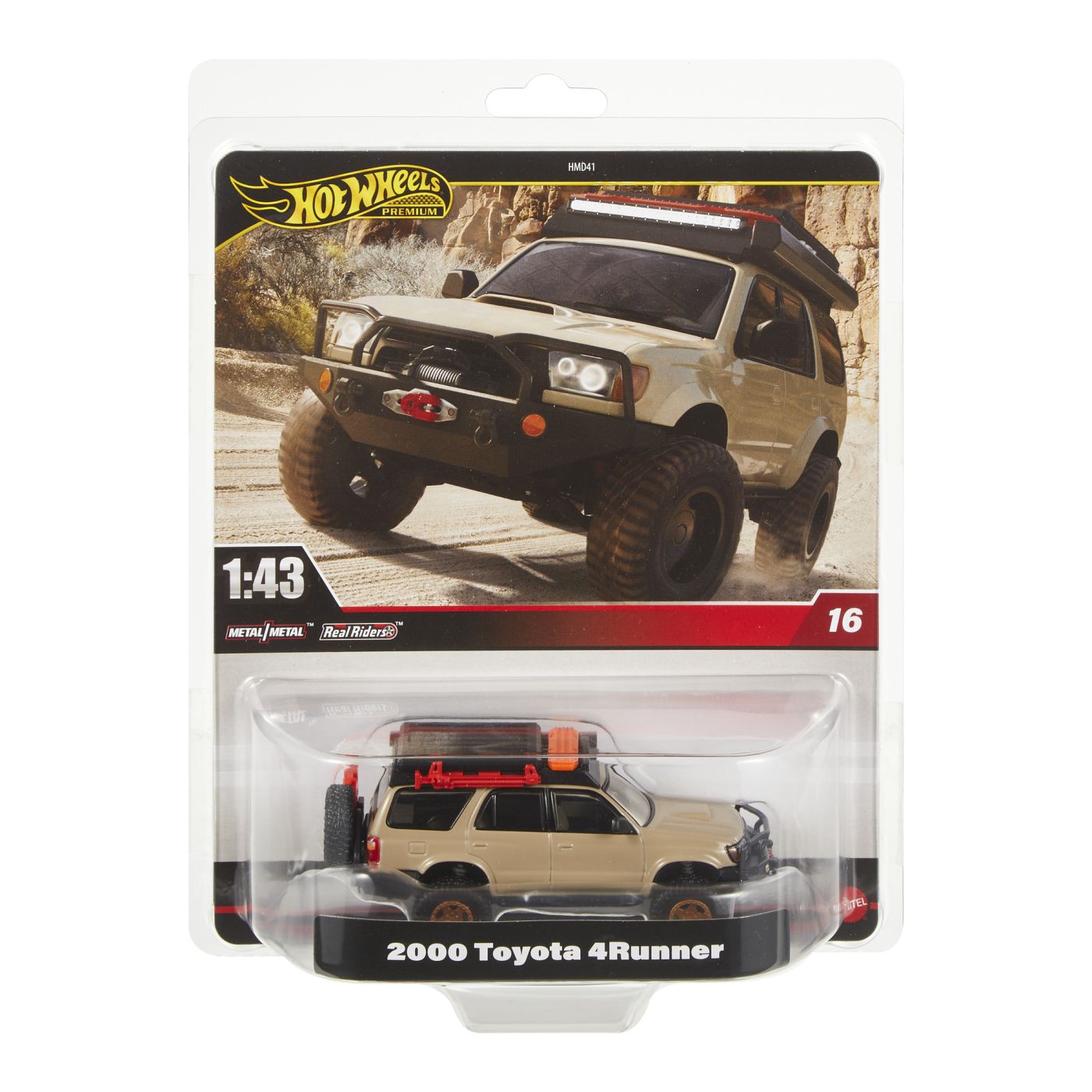 Jucării și jocuri - HOT WHEELS PREMIUM REAL RIDERS MASINUTA METALICA TOYOTA 4RUNNER 2000 SCARA 1:43