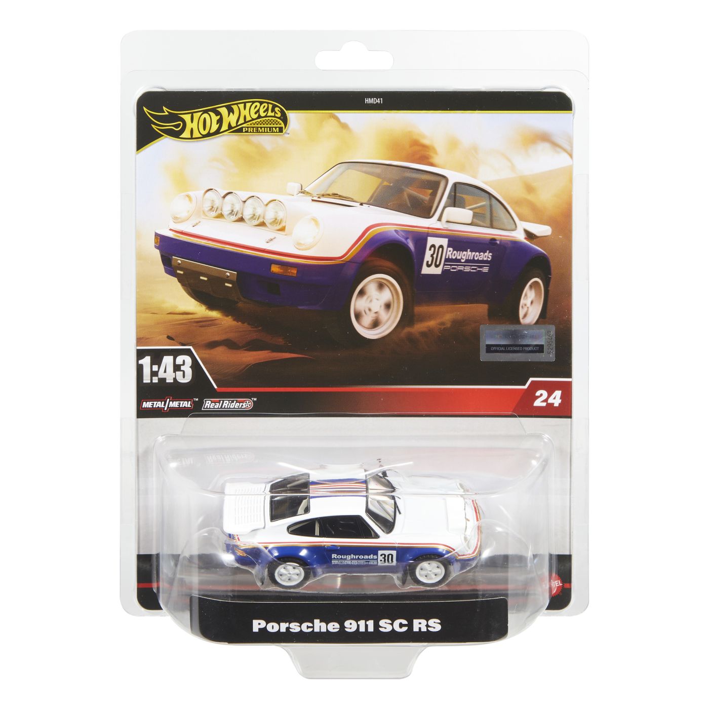 Jucării și jocuri - HOT WHEELS PREMIUM REAL RIDERS MASINUTA METALICA PORSCHE 911 SC RS SCARA 1 LA 43