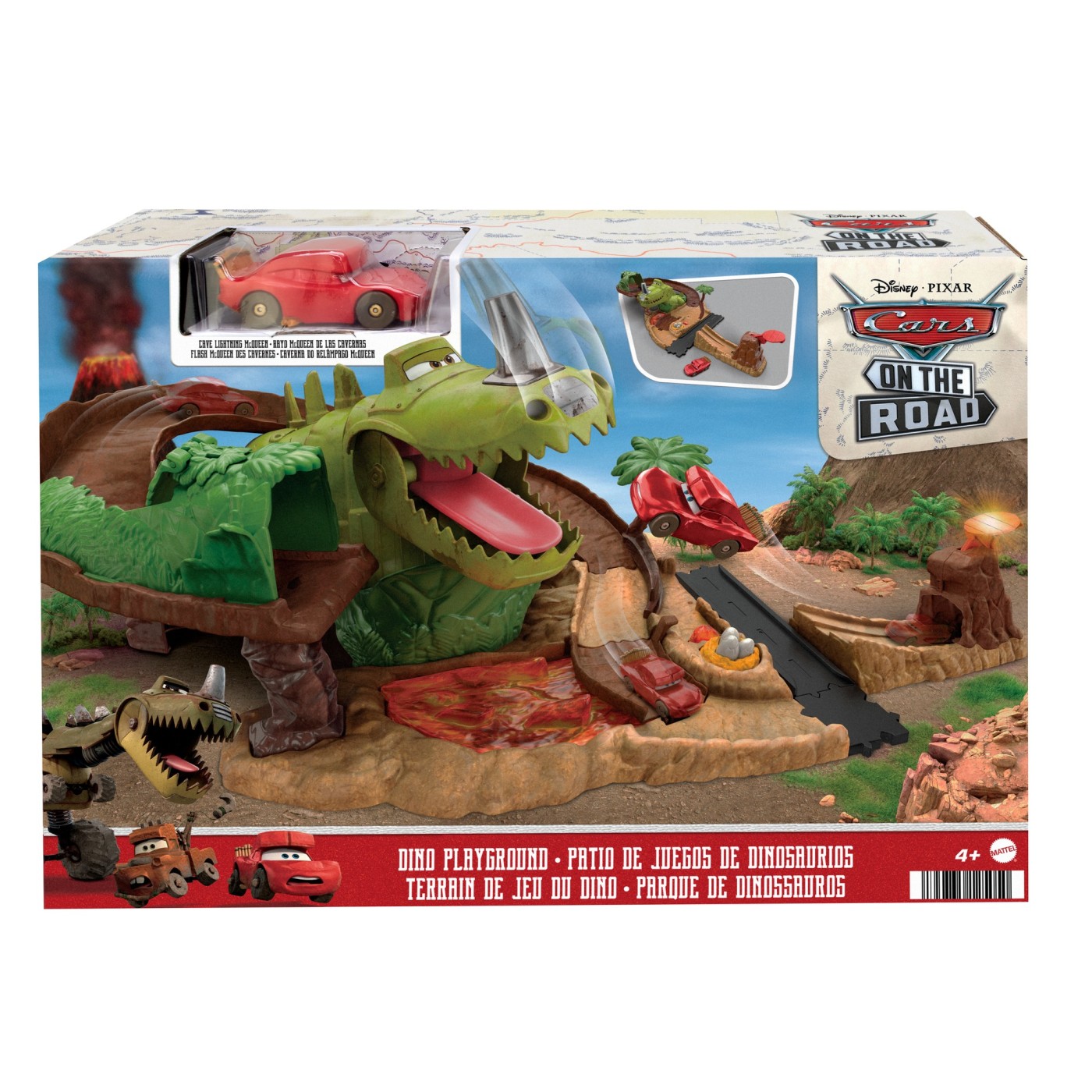 Jucării și jocuri - CARS SET DE JOACA DINO SI MASINUTA CAVE FULGER MCQUEEN