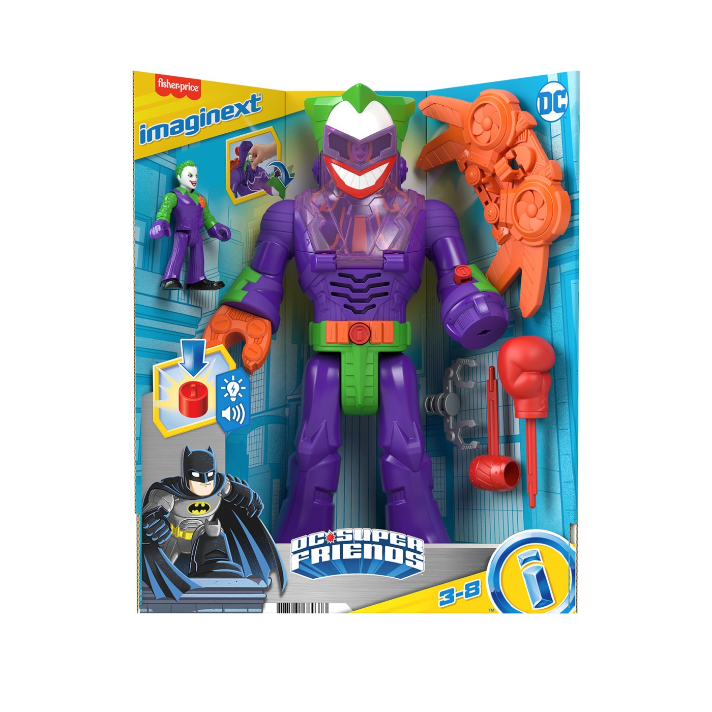 Jucării și jocuri - FISHER PRICE IMAGINEXT DC SUPER FRIENDS ROBOT JOKER 30CM