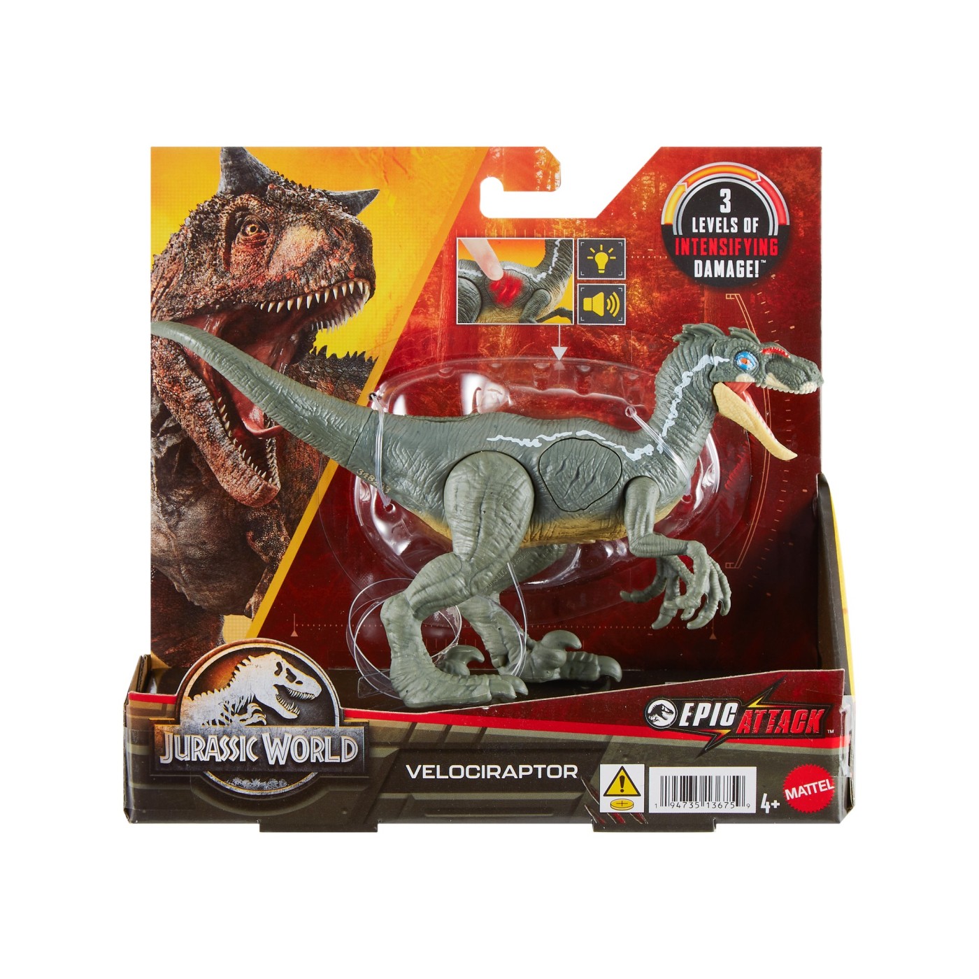 Jucării și jocuri - JURASSIC WORLD EPIC ATTACK DINOZAUR VELOCIRAPTOR