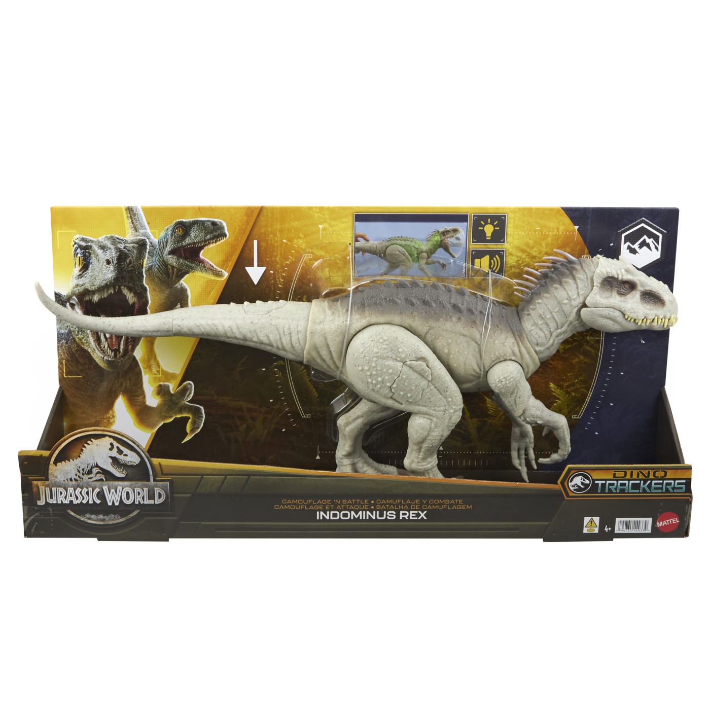 JURASSIC WORLD DINO TRACKERS CAMOUFLAGE BATTLE INDOMINUS REX