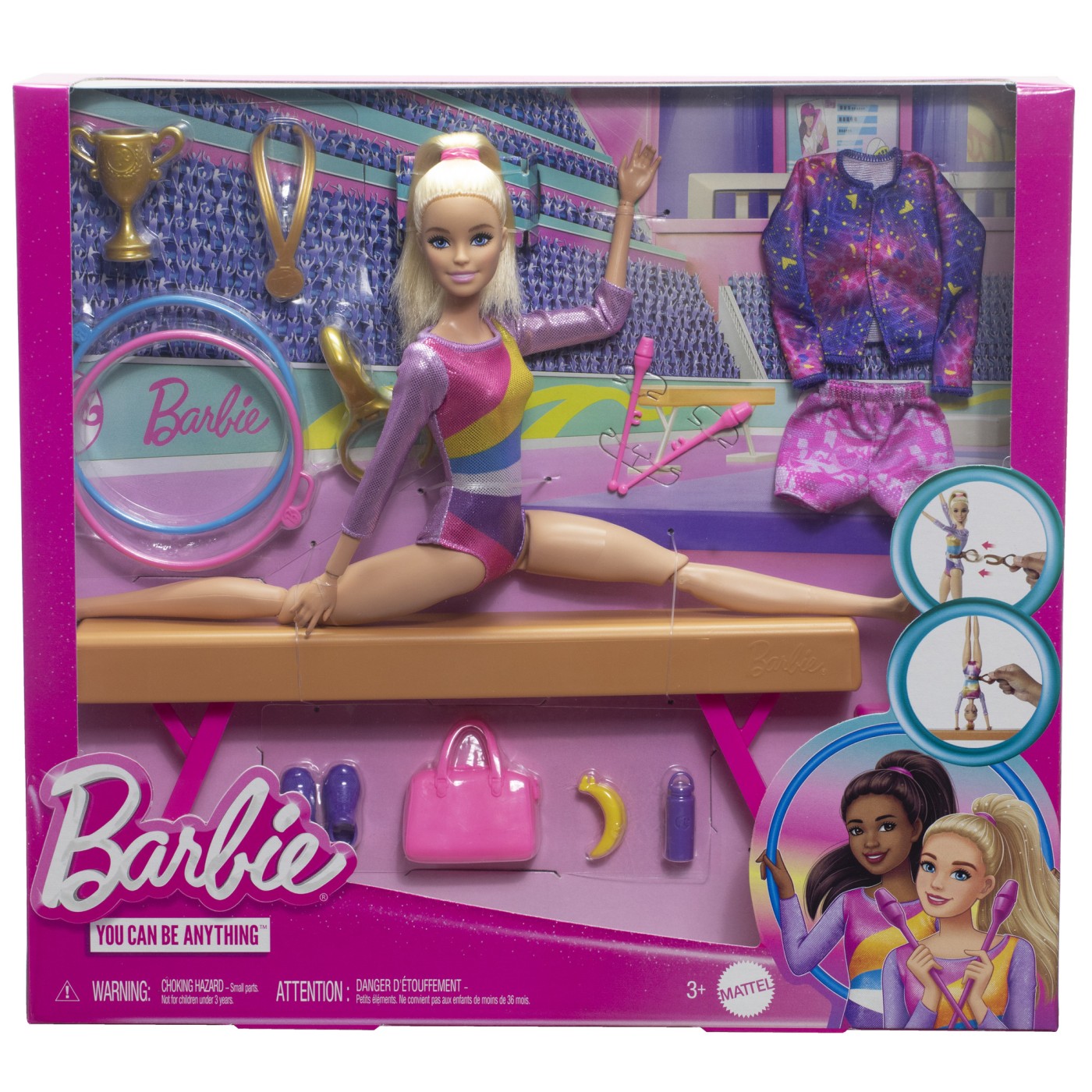 Jucării și jocuri - BARBIE PAPUSA BARBIE YOU CAN BE GIMNASTA BLONDA