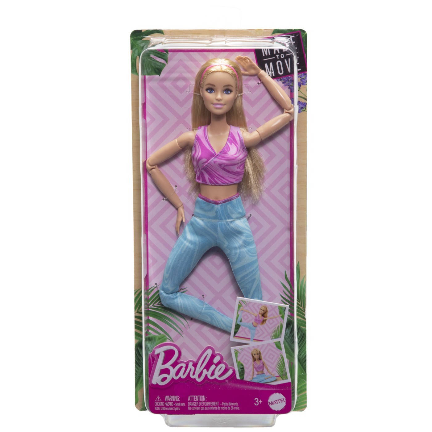 Jucării și jocuri - PAPUSA BARBIE MADE TO MOVE BLONDA CU TOP MOV