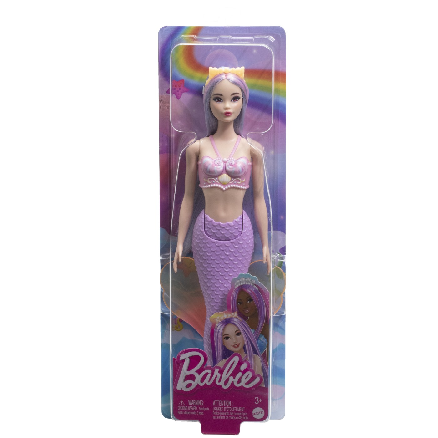 Jucării și jocuri - BARBIE DREAMTOPIA PAPUSA SIRENA CU PAR MOV SI COADA MOV