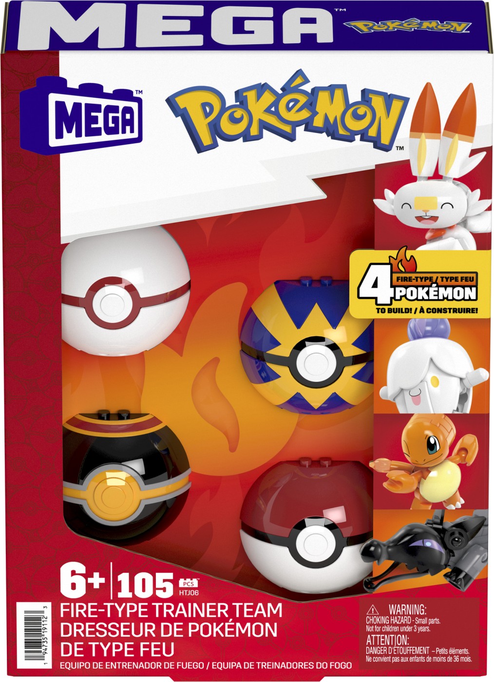 Jucării și jocuri - POKEMON MEGA SET 4 BILE ECHIPA DE FOC