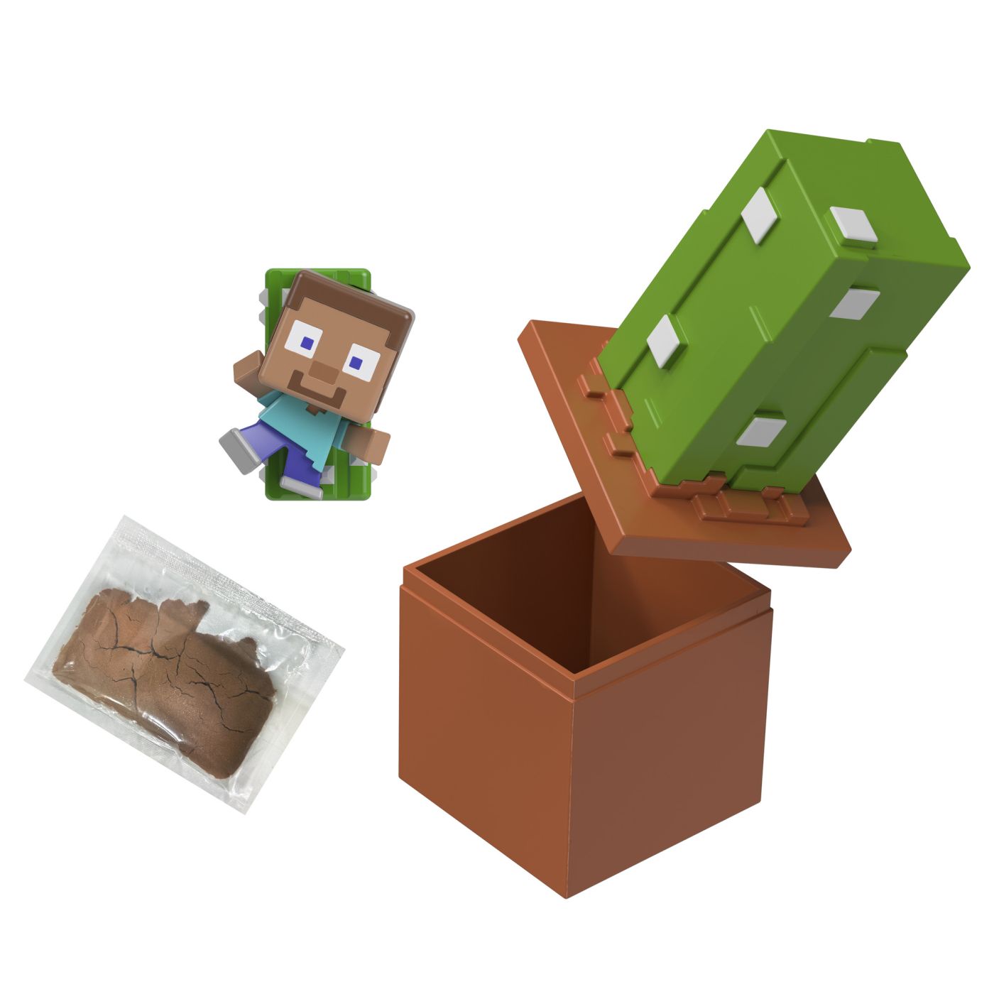 Jucării și Jocuri pentru copii - Minecraft mini mode set explorare miniera cactus copii cu varsta peste 6 ani