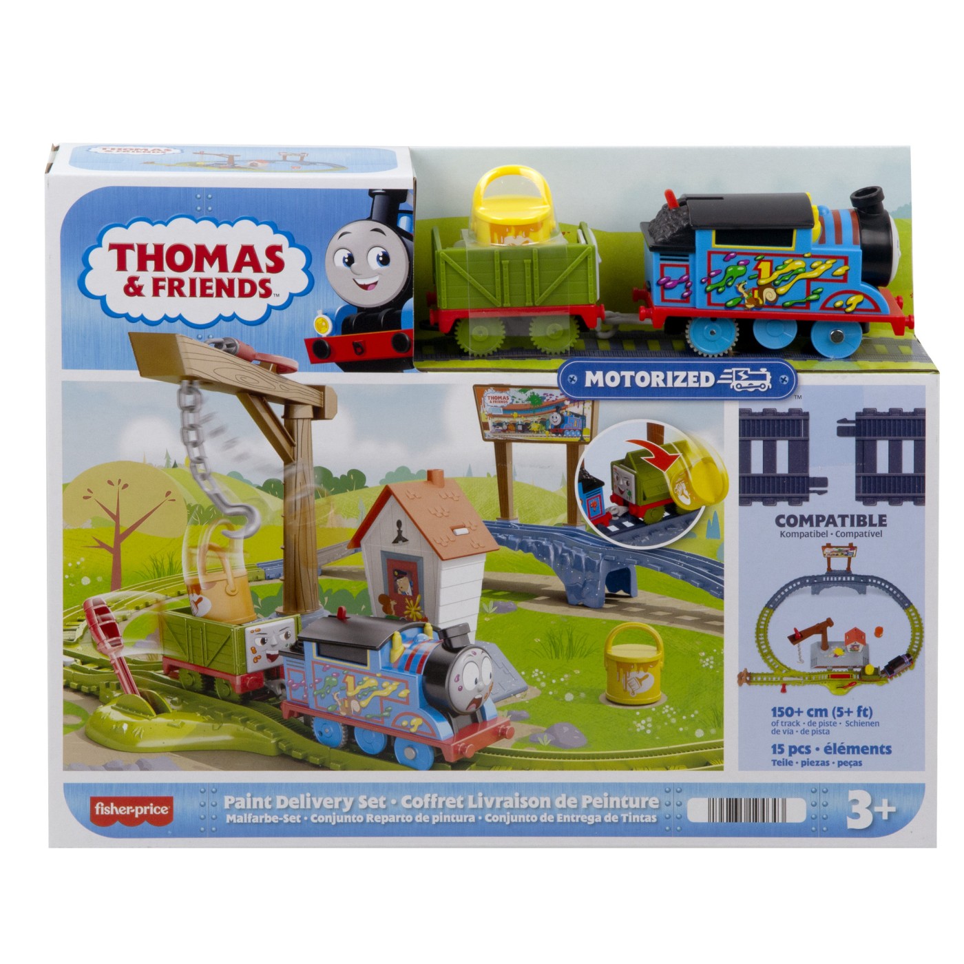 Jucării și jocuri - THOMAS SET DE JOACA CU LOCOMOTIVA MOTORIZATA THOMAS LIVREAZA VOPSEAUA