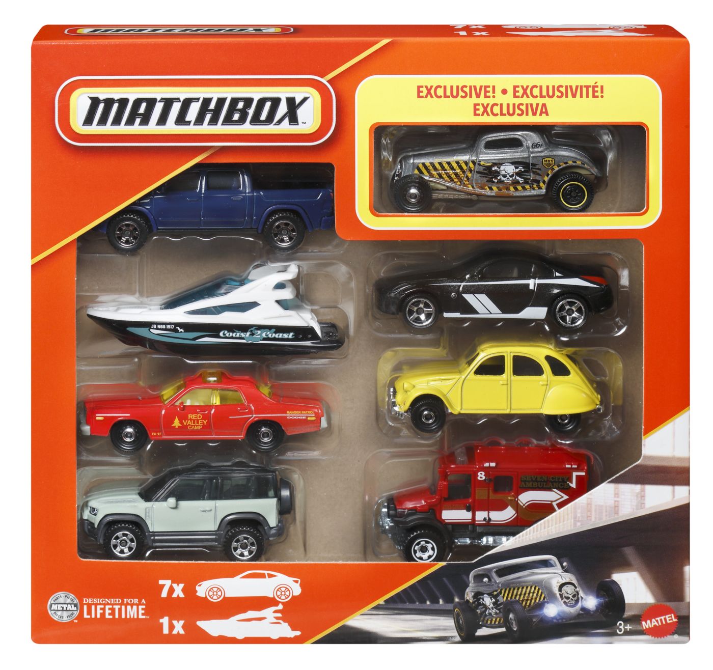 Jucării și jocuri - MATCHBOX SET 8 MASINUTE METALICE EXCLUSIV FORD COUPE ZAMAC 1933 SCARA 1 LA 64