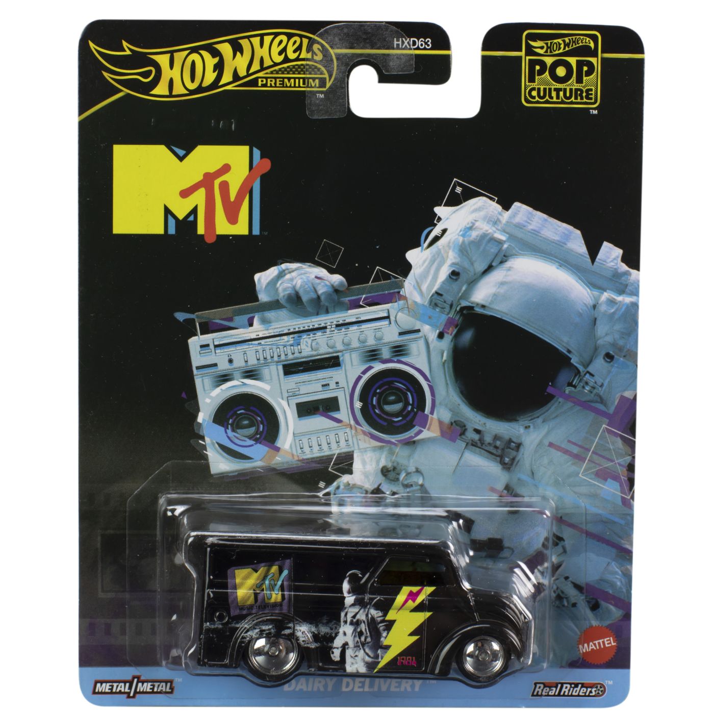 Jucării și jocuri - HOT WHEELS POP CULTURE MASINUTA METALICA DAIRY DELIVERY MTV SCARA 1:64
