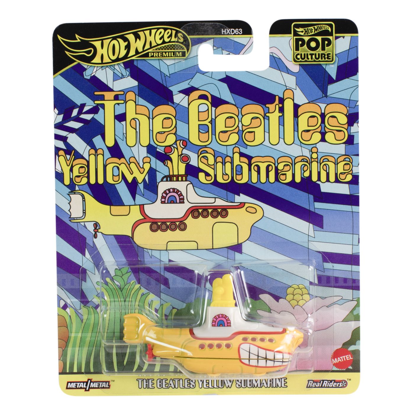 Jucării și jocuri - HOT WHEELS POP CULTURE MASINUTA METALICA THE BEATLES YELLOW SUBMARINE SCARA 1:64