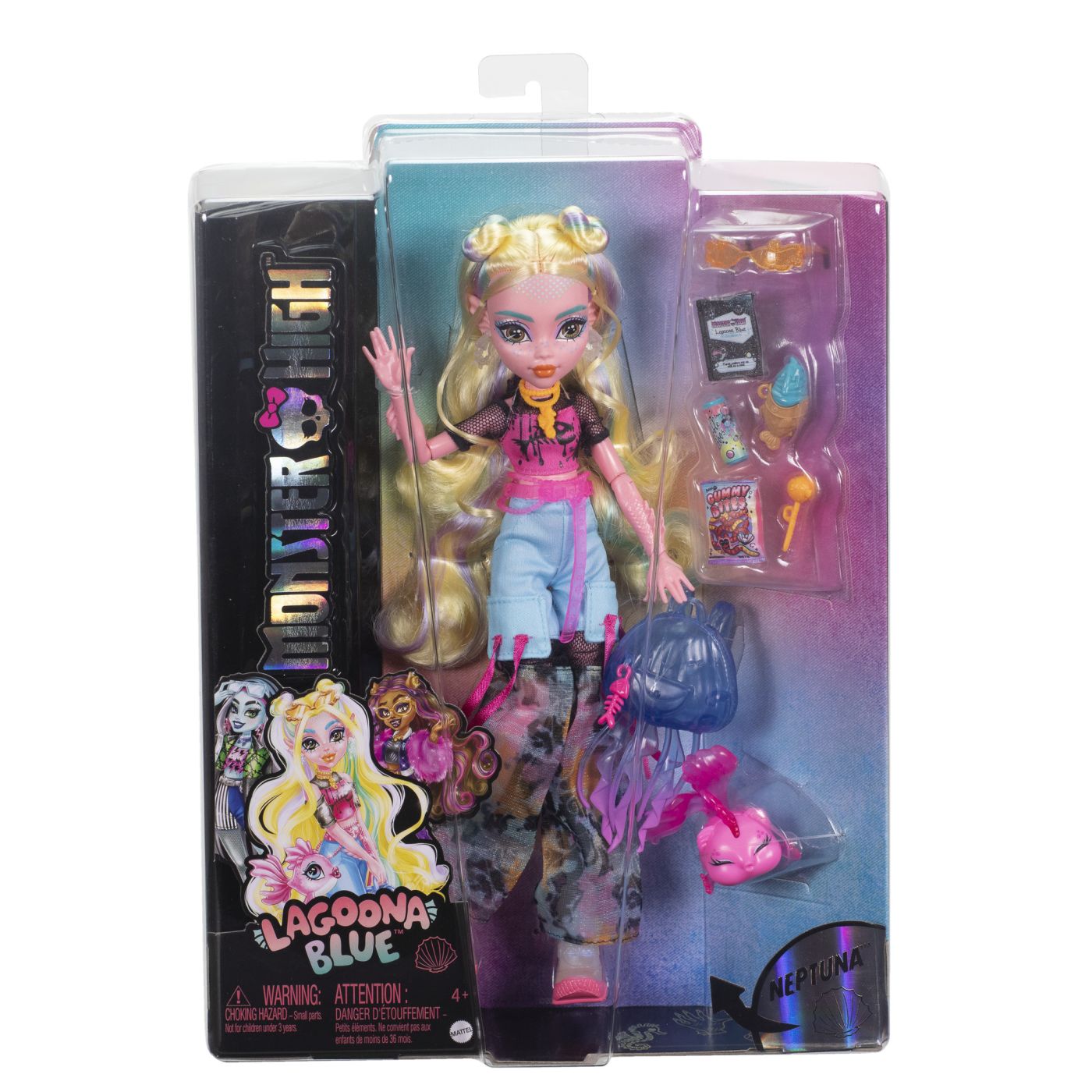 Jucării și jocuri - MONSTER HIGH PAPUSA LAGOONA BLUE SI PESTISORUL NEPTUNA