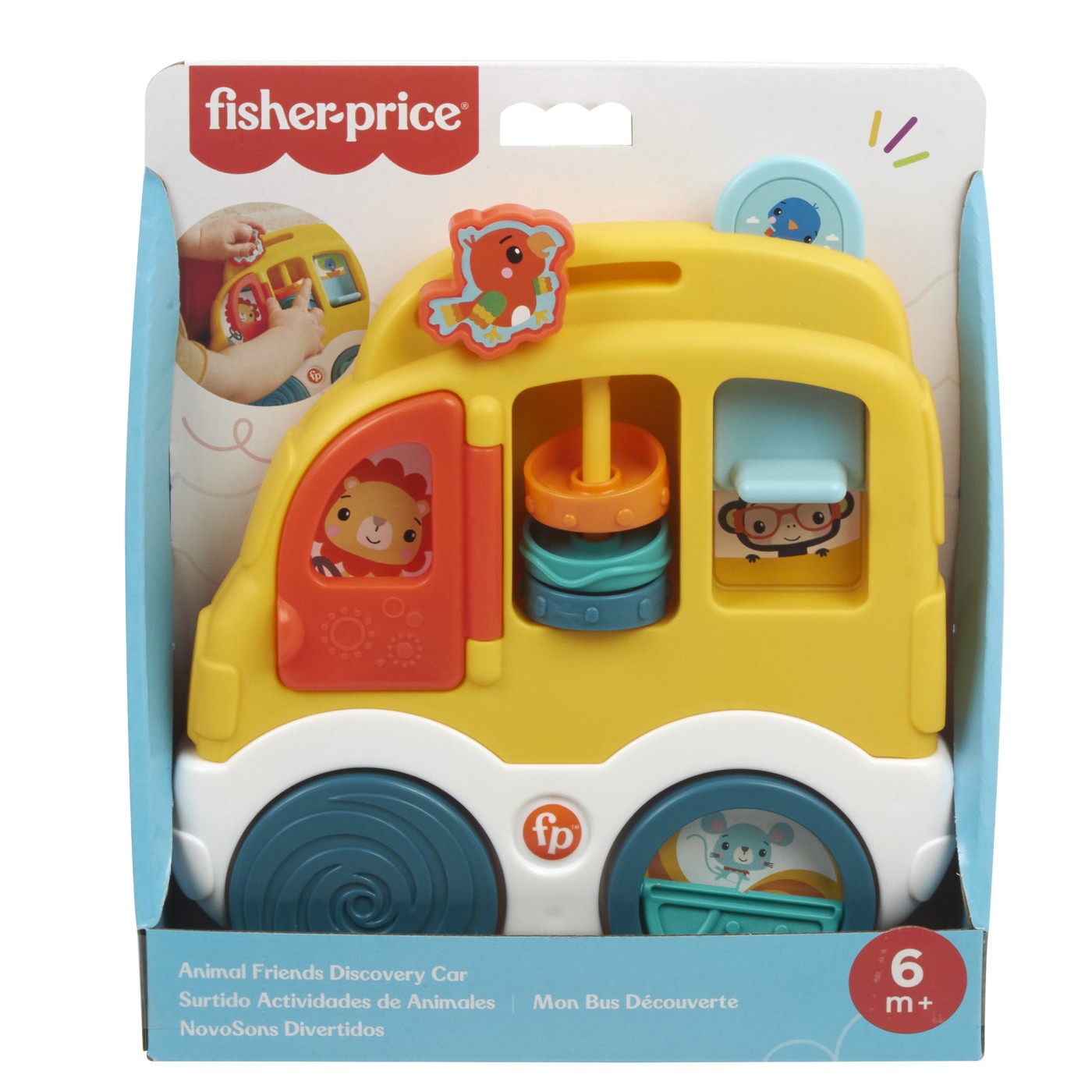Jucării pentru bebeluși - FISHER PRICE ANIMAL FRIENDS CENTRU DE ACTIVITATI MASINUTA