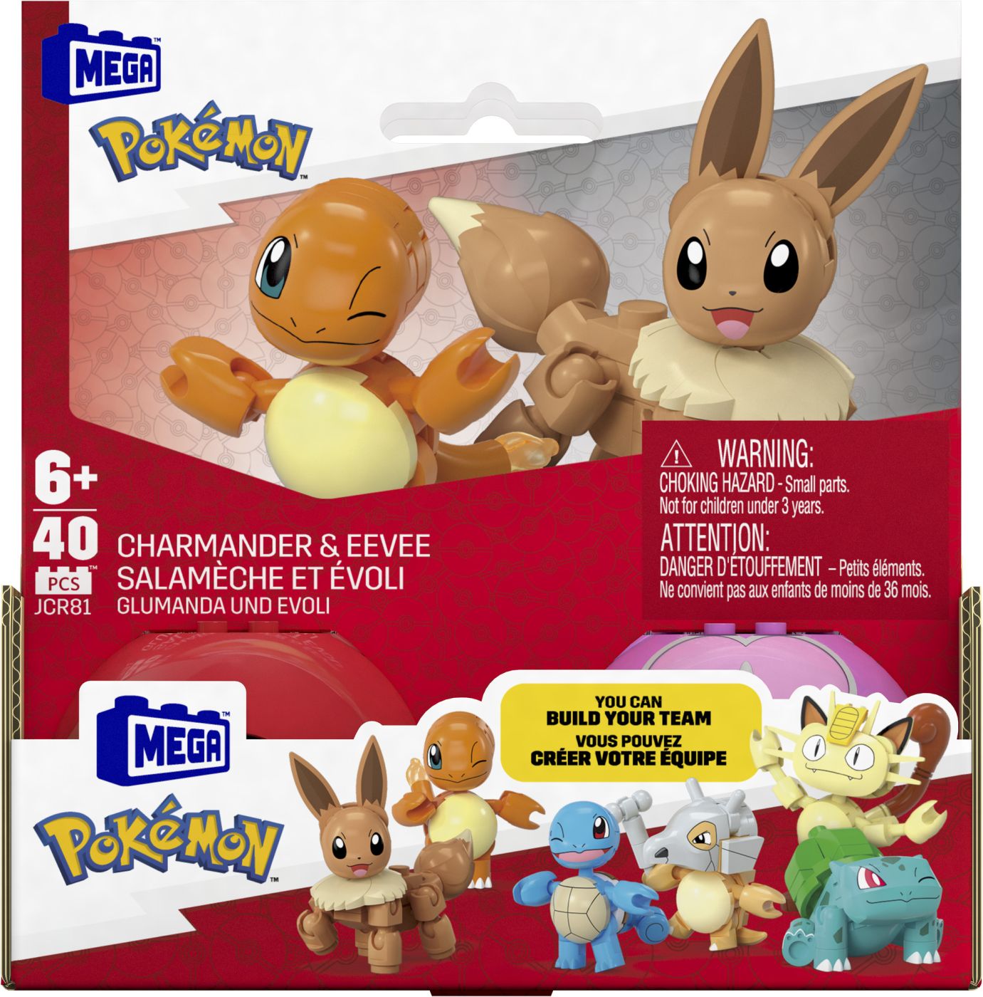 Jucării și jocuri - POKEMON MEGA SET DOUA BILE CHARMANDER SI EEVEE 40 PIESE