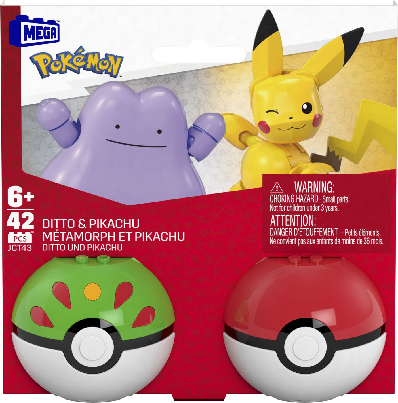 Jucării și jocuri - POKEMON MEGA SET DOUA BILE DITTO SI PIKACHU 42 PIESE