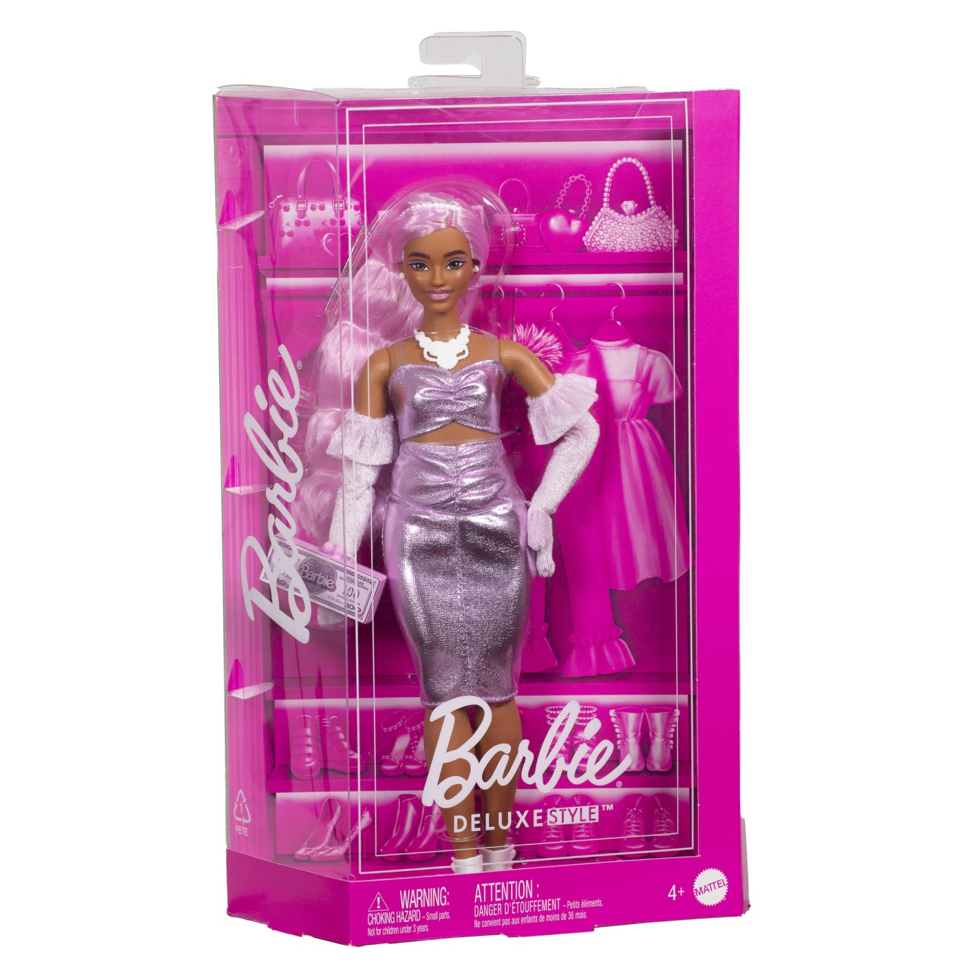Jucării și jocuri - BARBIE DELUXE STYLE PAPUSA BARBIE CU PAR MOV