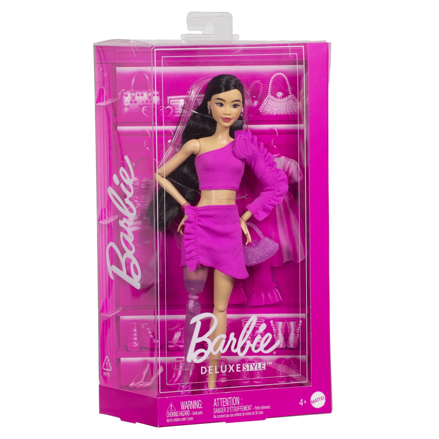 Jucării și jocuri - BARBIE DELUXE STYLE PAPUSA BARBIE BRUNETA CU PICIOR PROTETIC