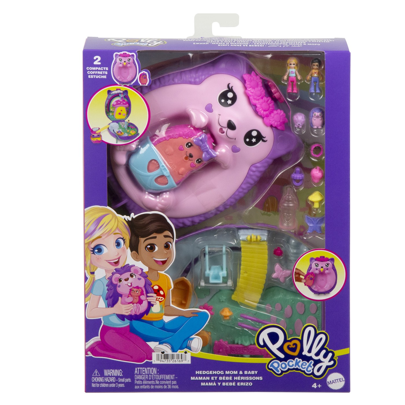 Import - POLLY POCKET SET GENTUTA ARICIUL MAMA SI PUIUL