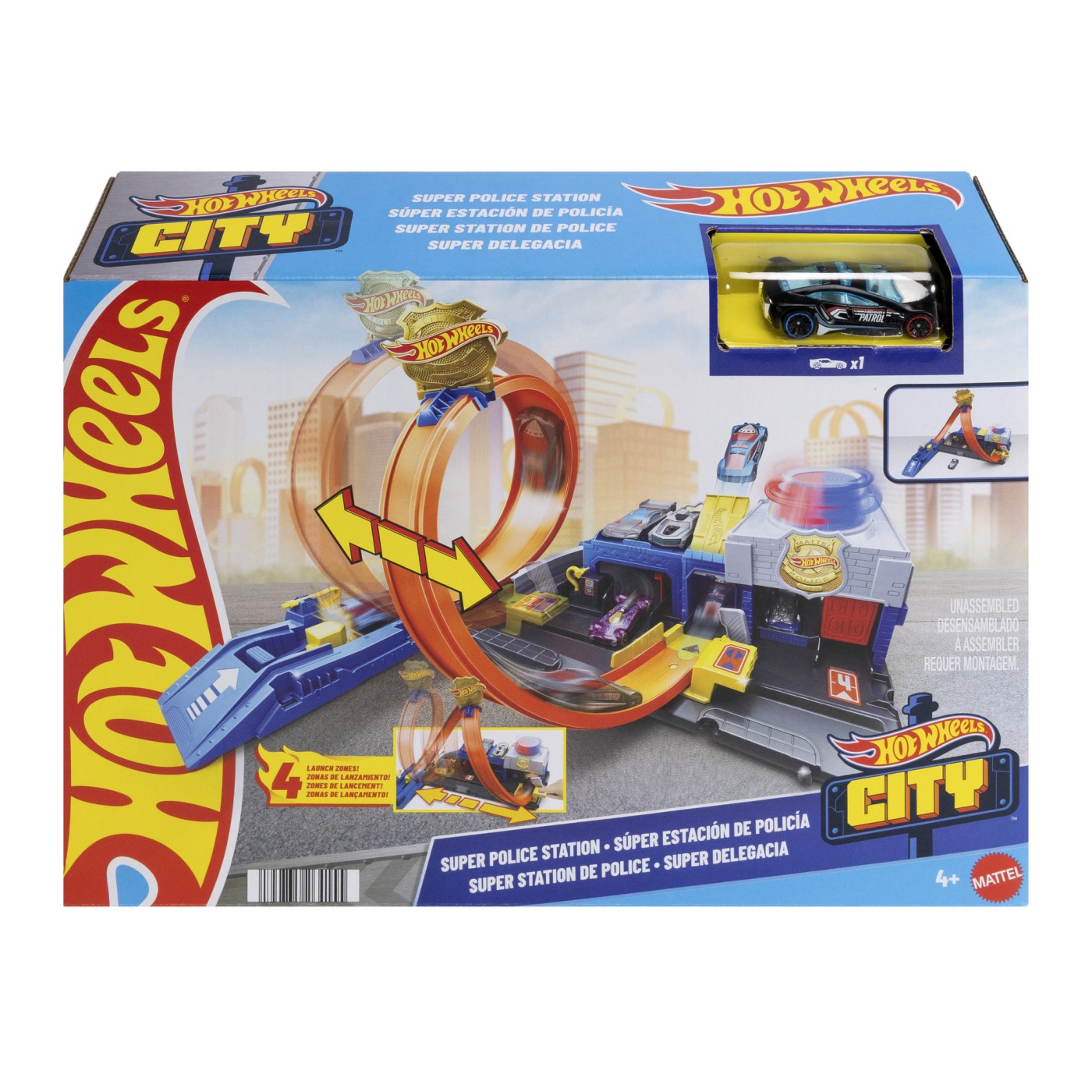 Jucării și jocuri - HOT WHEELS CITY SET DE JOACA SUPER STATIE DE POLITIE