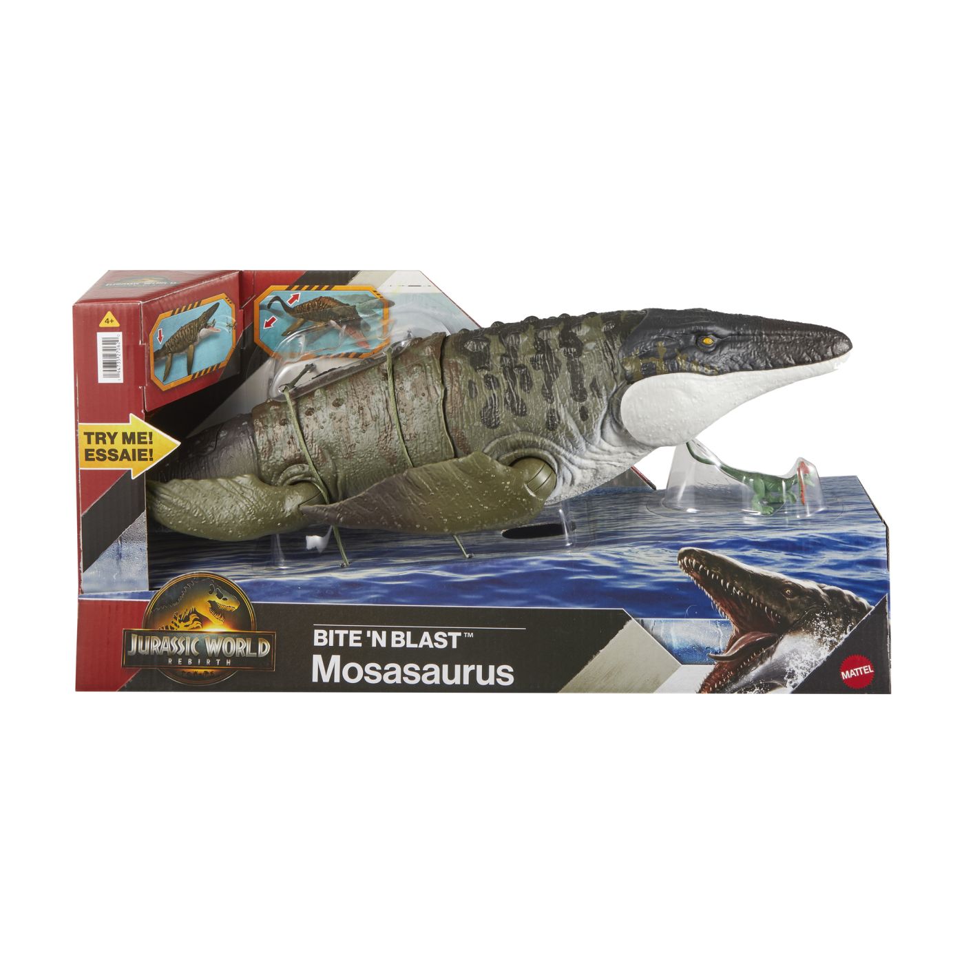 Jucării și jocuri - JURASSIC WORLD REBIRTH BITE N BLAST DINOZAUR MOSASAURUS INTERACTIV CU MISCARI SI FUNCTIE SPECIALA 50CM