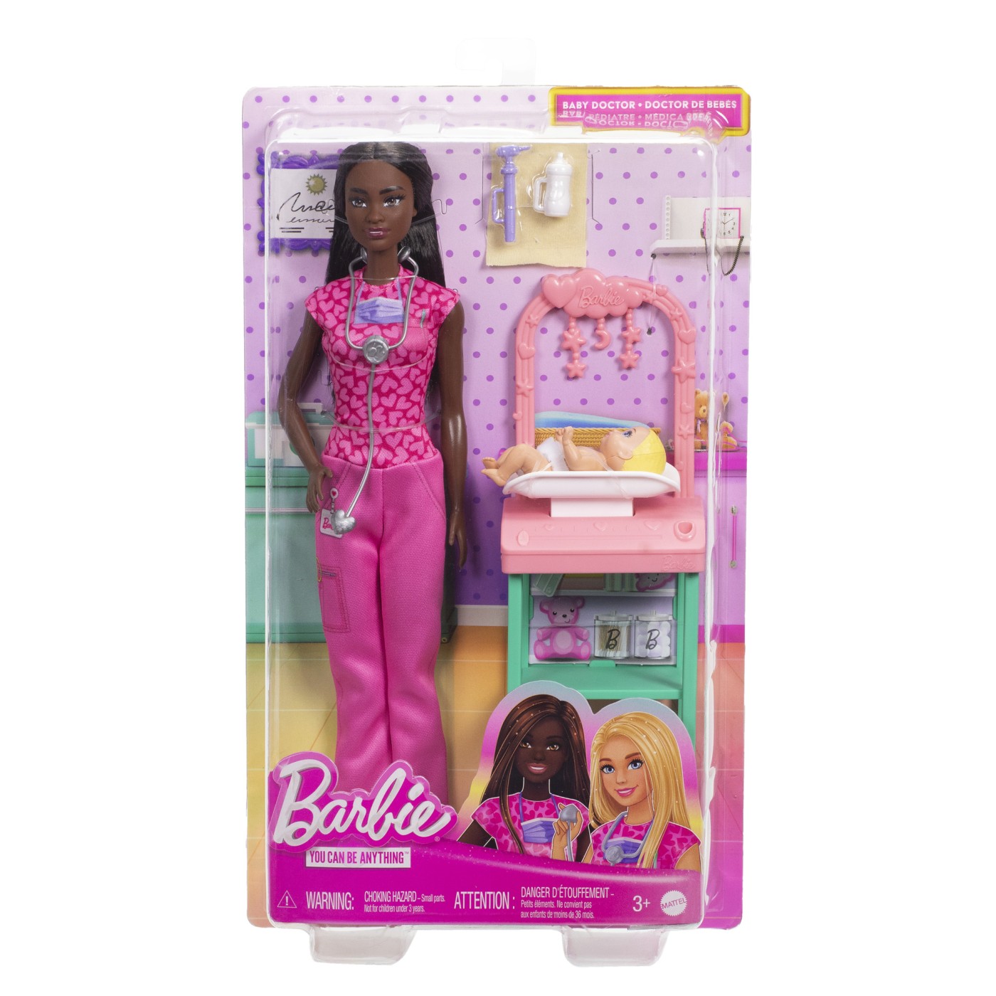 Jucării și jocuri - BARBIE SET DE JOACA PAPUSA BARBIE BRUNETA FACE CARIERA PEDIATRU