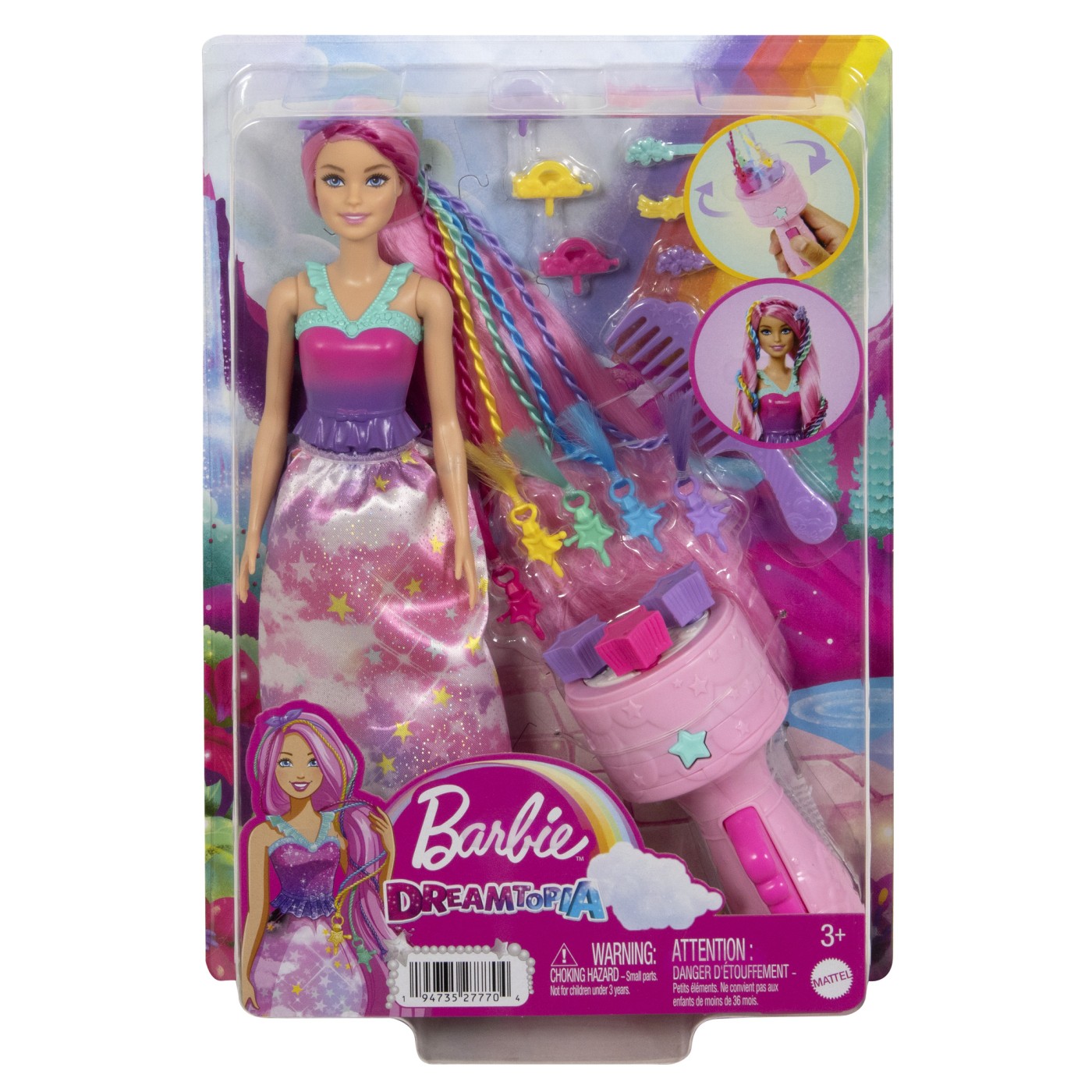 Jucării și jocuri - BARBIE DREAMTROPIA PAPUSA CU APARAT DE COAFAT