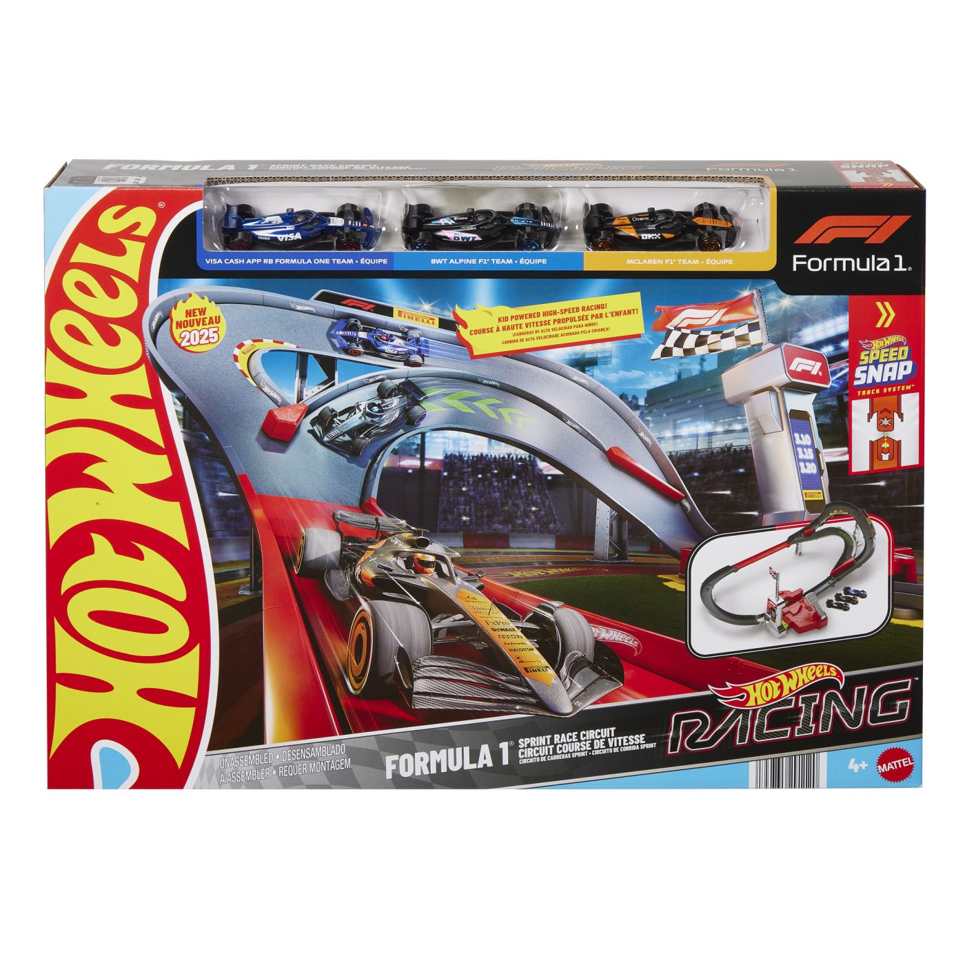 Jucării și jocuri - HOT WHEELS RACING CURCUIT DE CURSE FORMULA 1 CU 3 MASINUTE INCLUSE