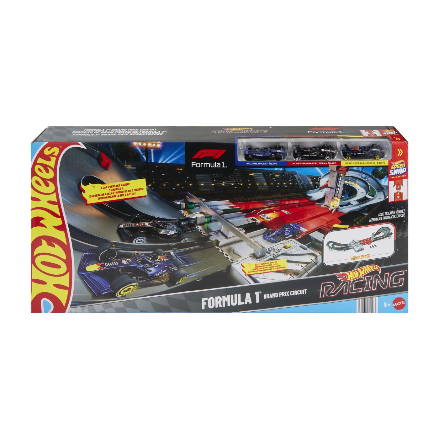 Jucării și jocuri - HOT WHEELS RACING CUIRCUIT DE CURSE GRAND PRIX FORMULA 1 CU 3 MASINUTE INCLUSE