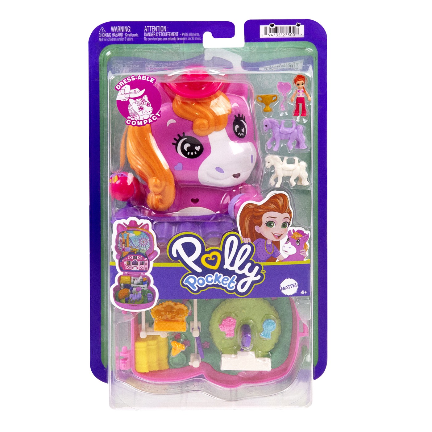 Jucării și jocuri - POLLY POCKET SET GENTUTA ANIMALUT PONEI LA RODEO CU ACCESORII