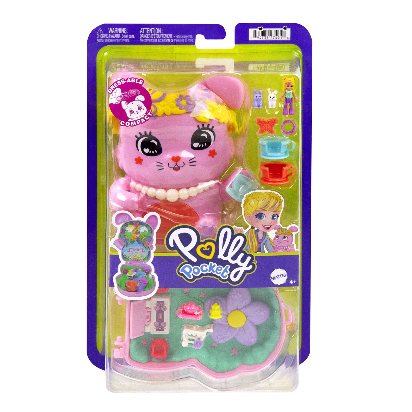 Jucării și jocuri - POLLY POCKET SET GENTUTA ANIMALUT IEPURAS LA PETRCERE CU ACCESORII