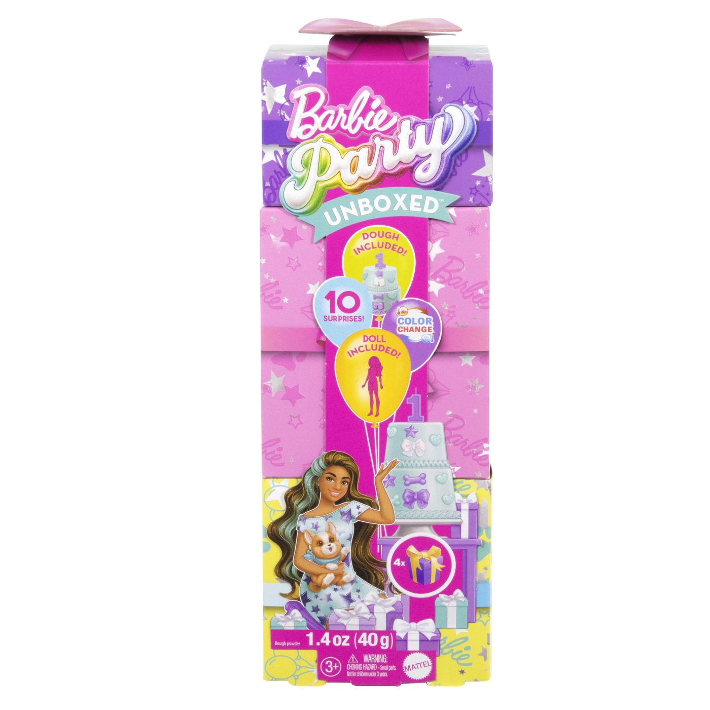 Jucării și jocuri - BARBIE PAPUSA PARTY UNBOXED REVEAL BRUNETA