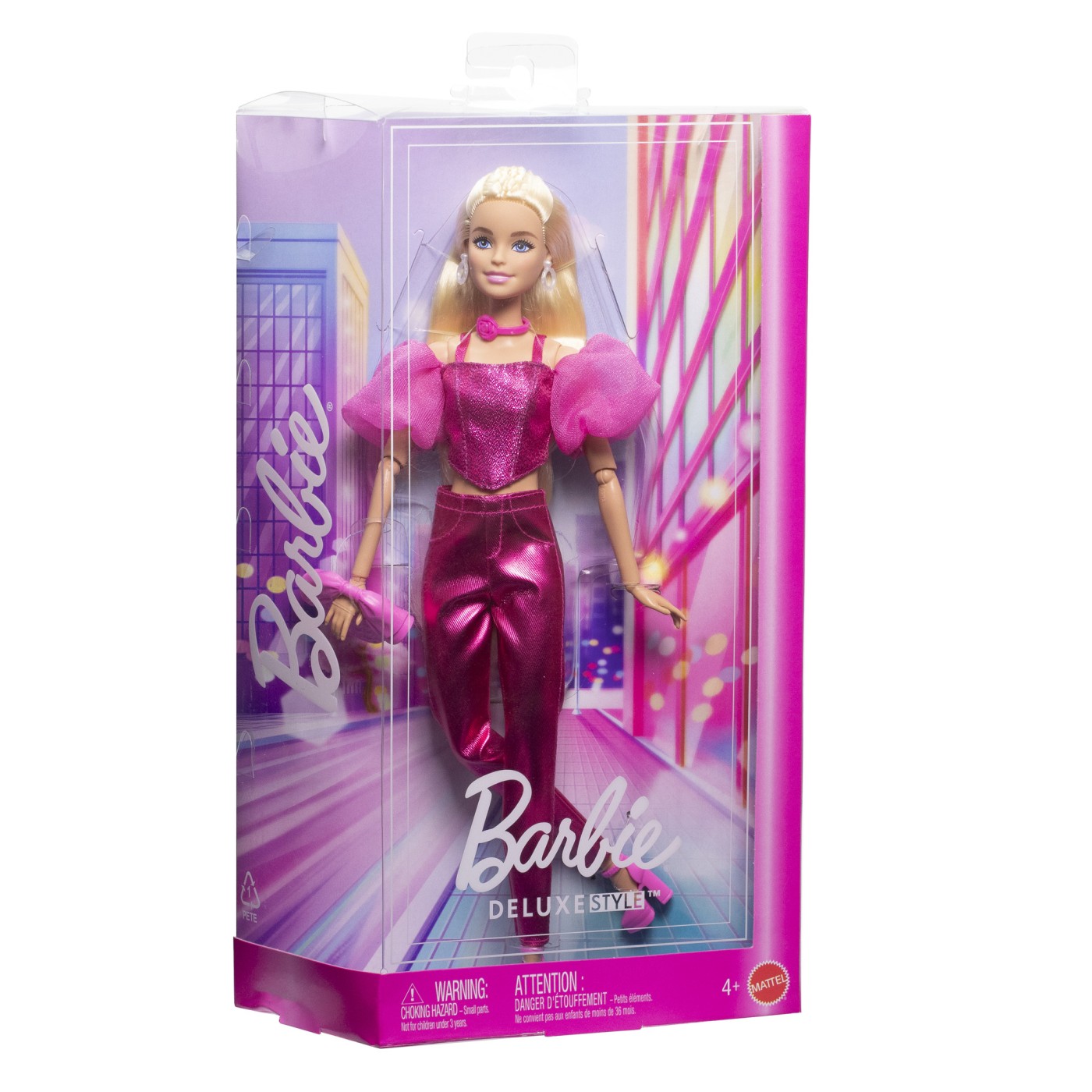 Jucării și jocuri - BARBIE DELUXE STYLE PAPUSA BARBIE TINUTA ROZ METALIZAT