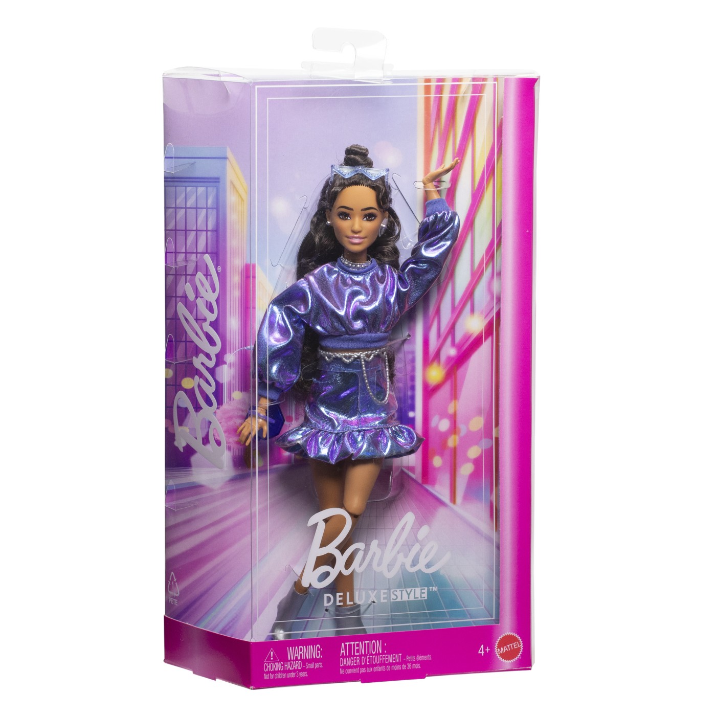 Jucării și jocuri - BARBIE DELUXE STYLE PAPUSA BARBIE ROCHIE ALBASTRU METALIZAT
