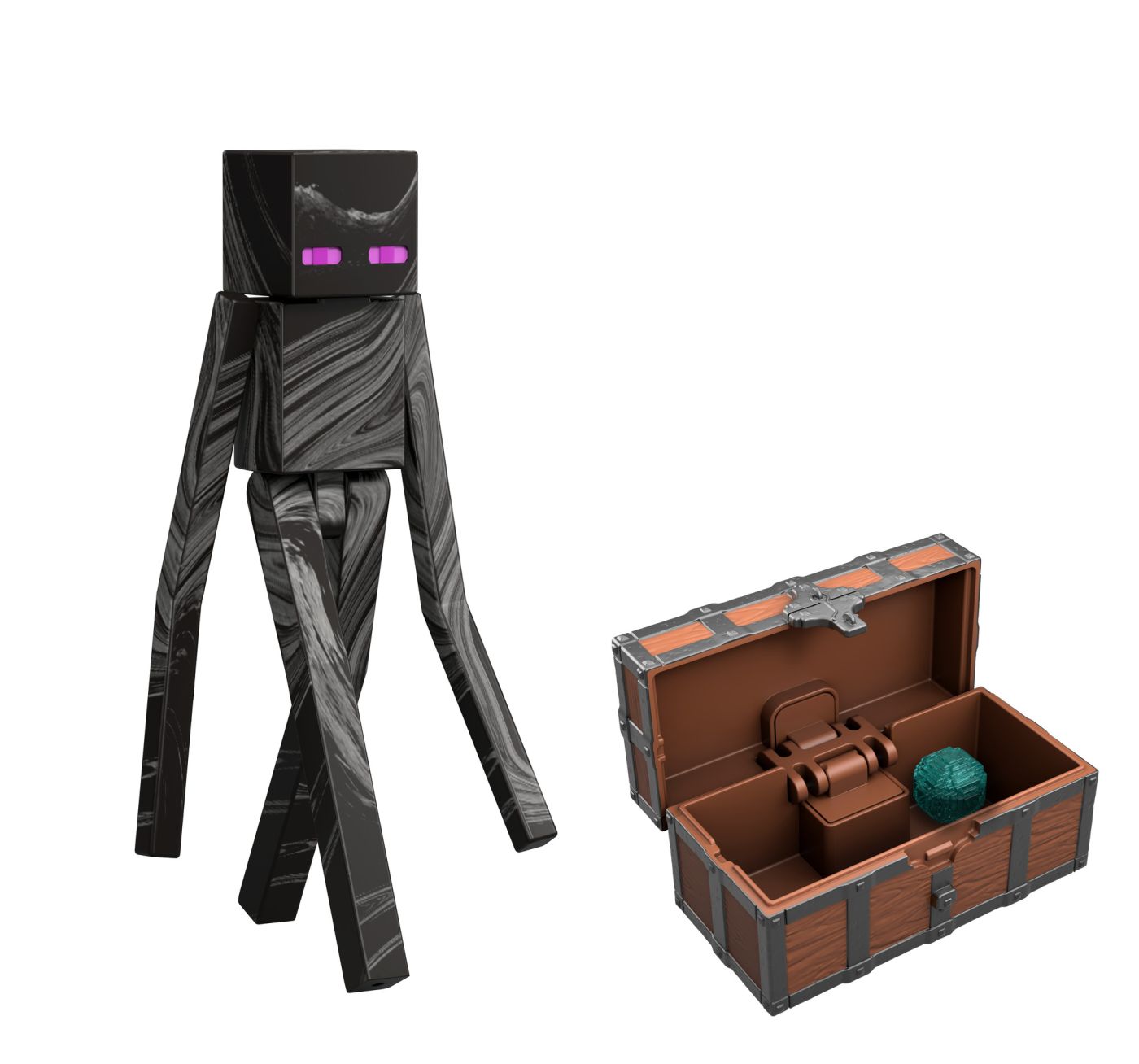 Jucării și jocuri - MINECRAFT SET FIGURINA ENDERMAN CU ACCESORII