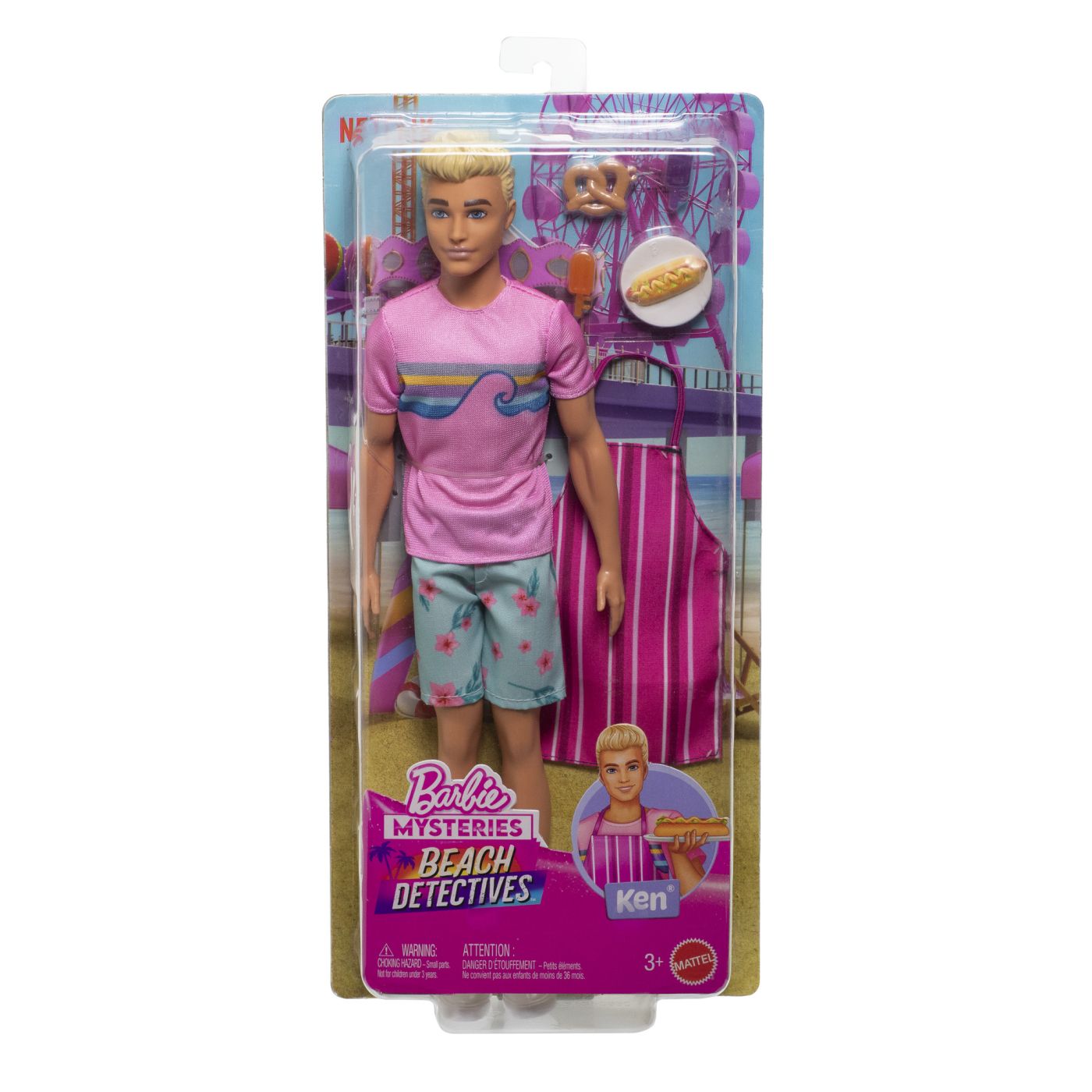 Jucării și jocuri - BARBIE MYSTERIES DETECTIVI PE PLAJA PAPUSA KEN CU ACCESORII